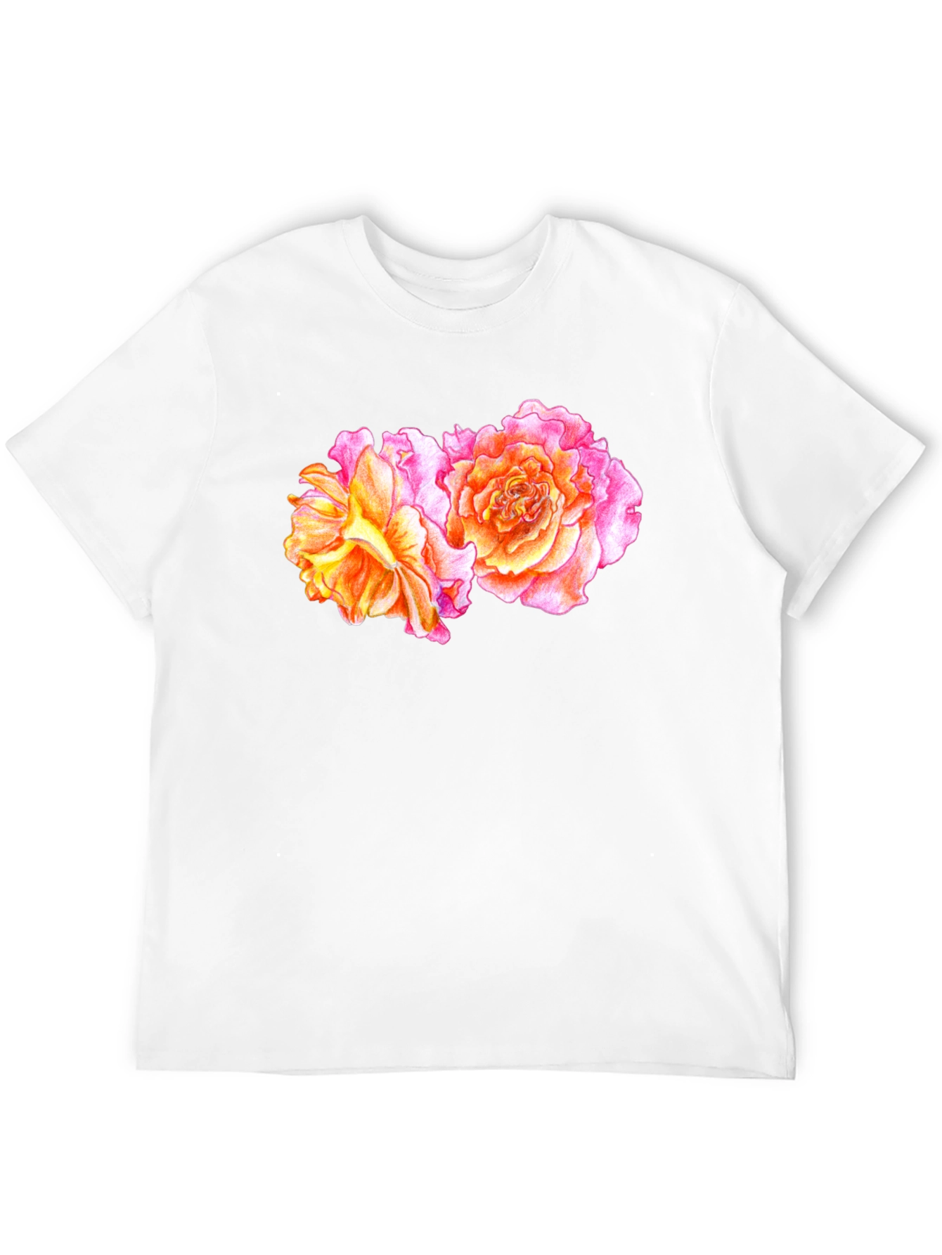 Floral Rose T-Shirt - Black