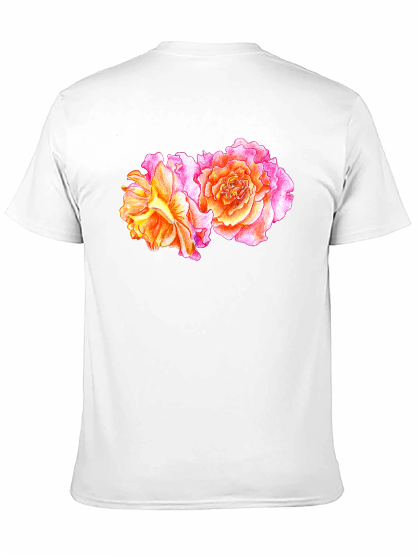 Floral Rose T-Shirt - Black