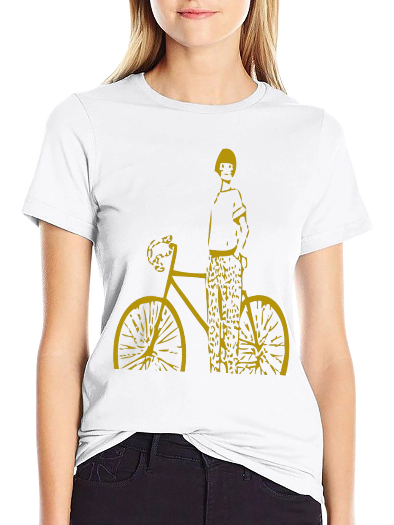 Cool Graphic Tee - Man on Bike