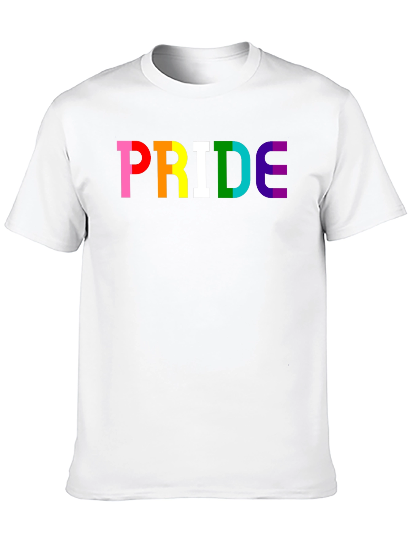 PRIDE Rainbow Graphic T-Shirt - Black Cotton Blend