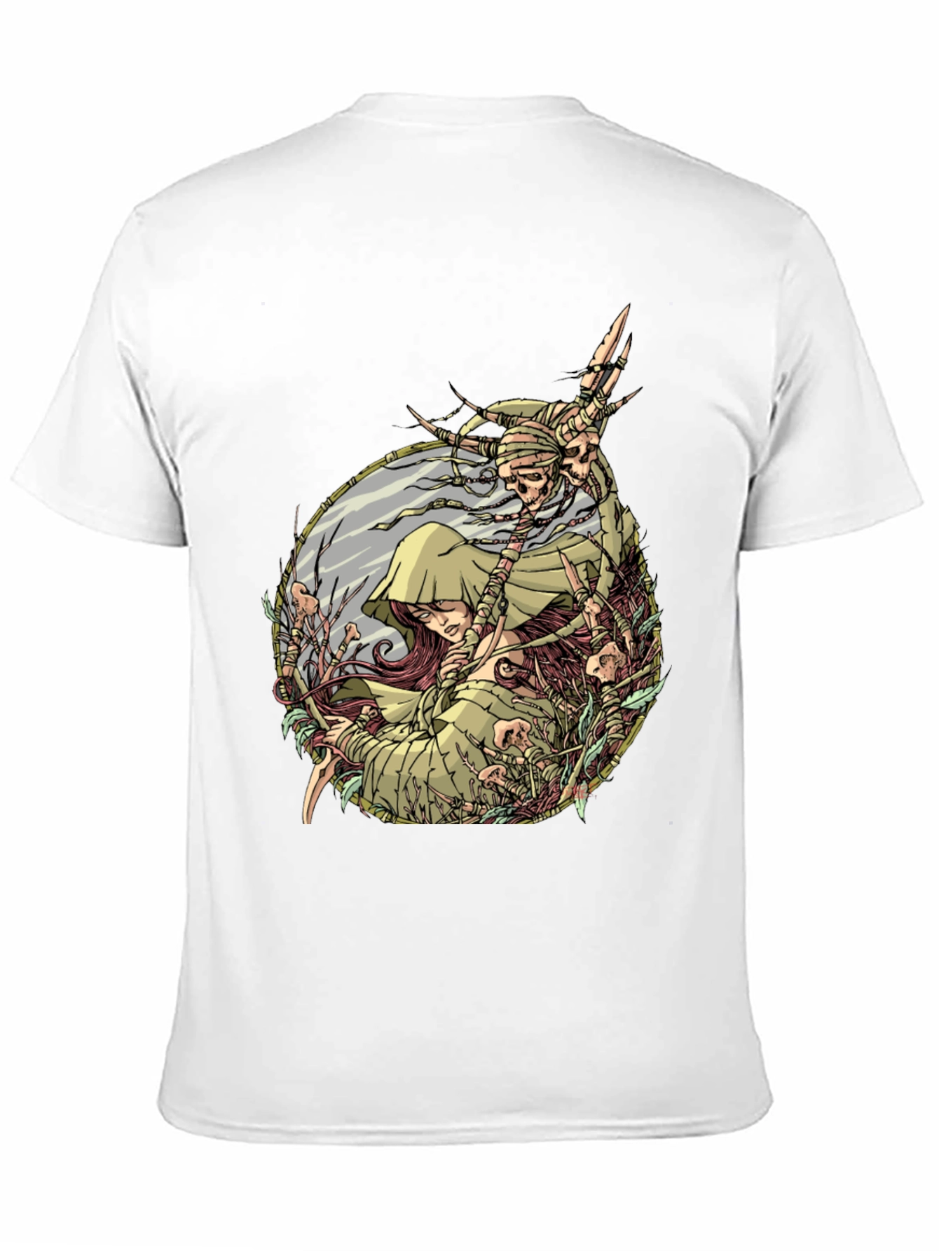 Mystic Forest Graphic Tee - Black Cotton Shirt
