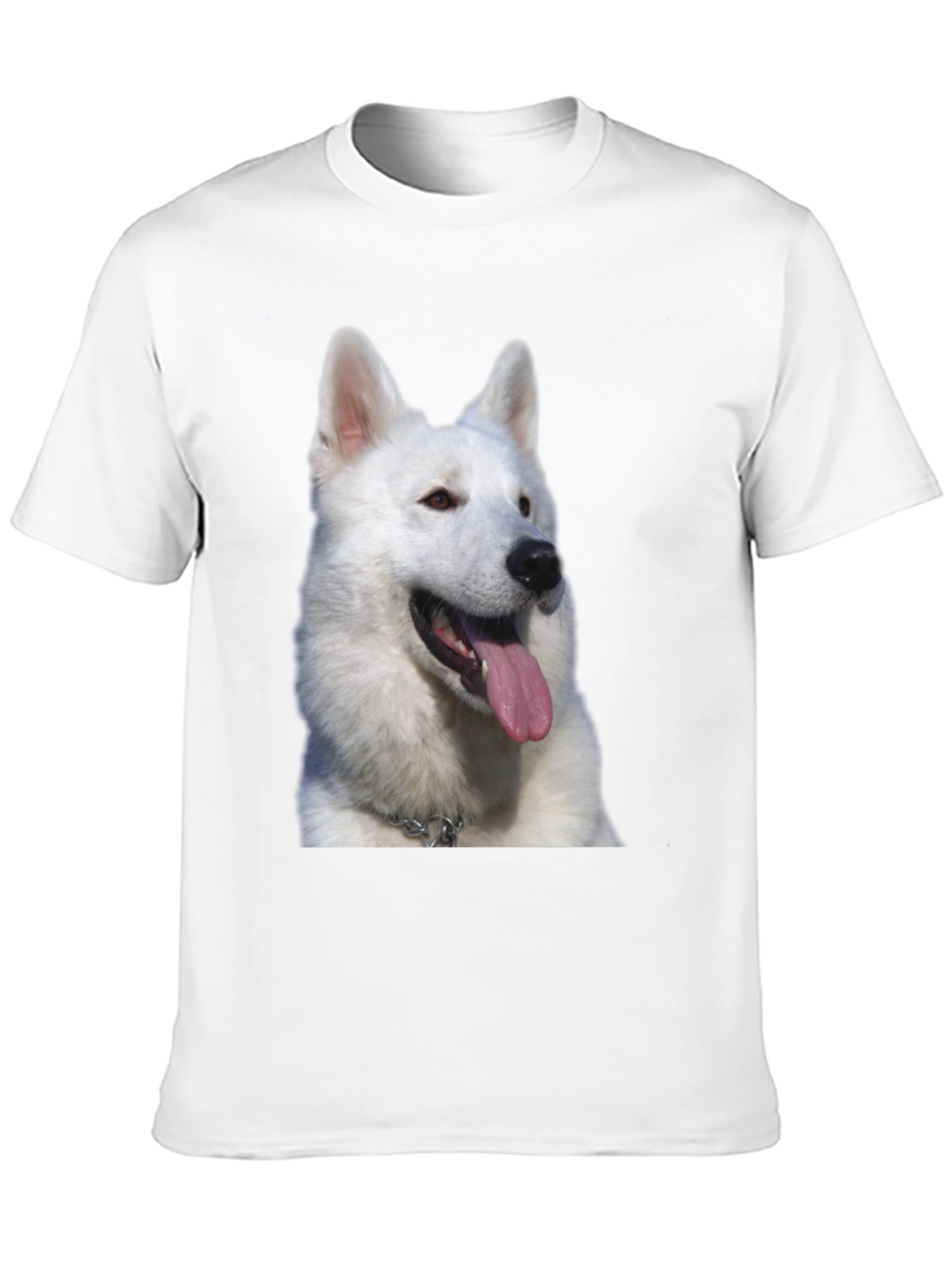 Dog Graphic Tee - White Swiss Shepherd Design