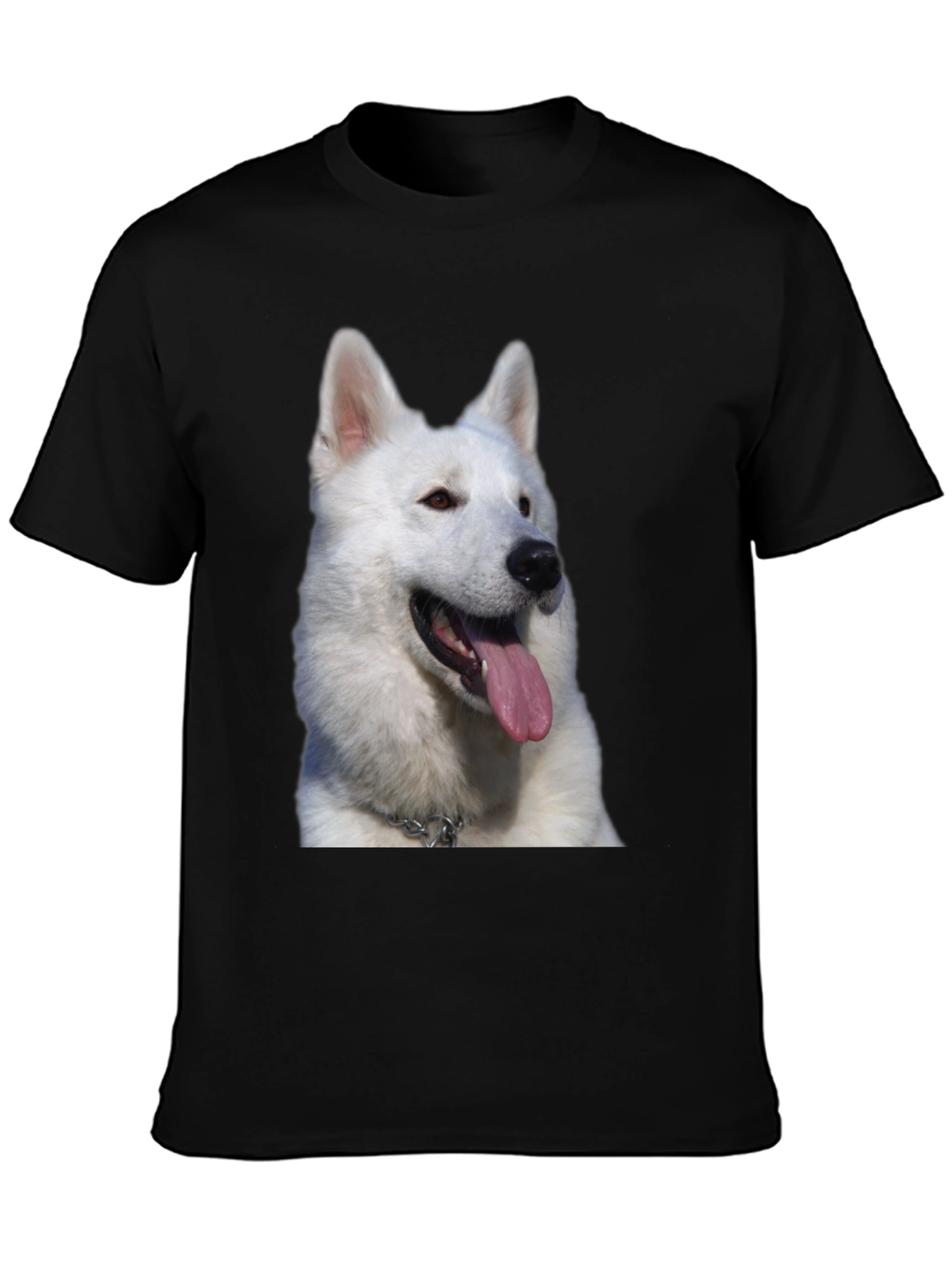 Dog Graphic Tee - White Swiss Shepherd Design