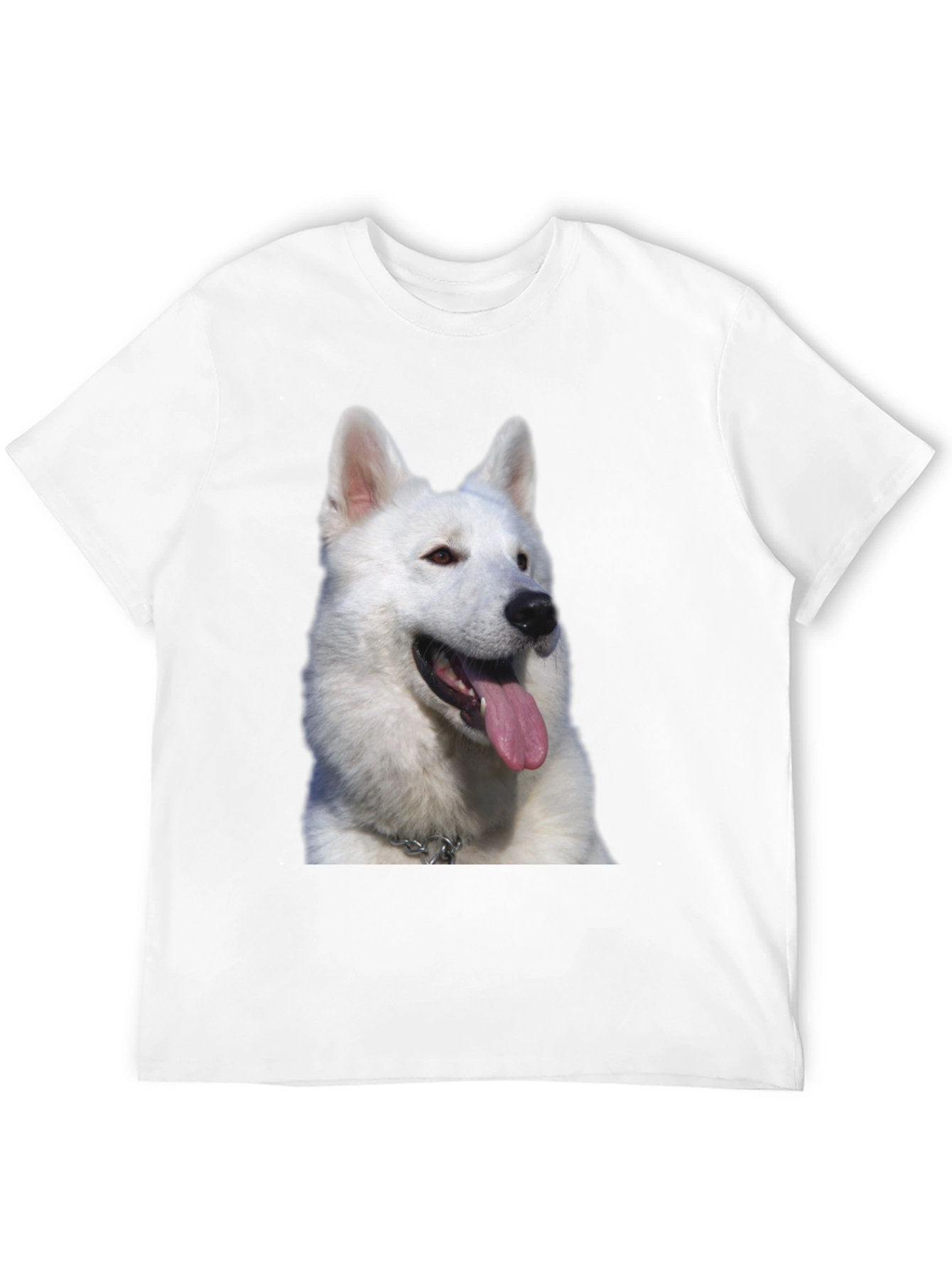 Dog Graphic Tee - White Swiss Shepherd Design