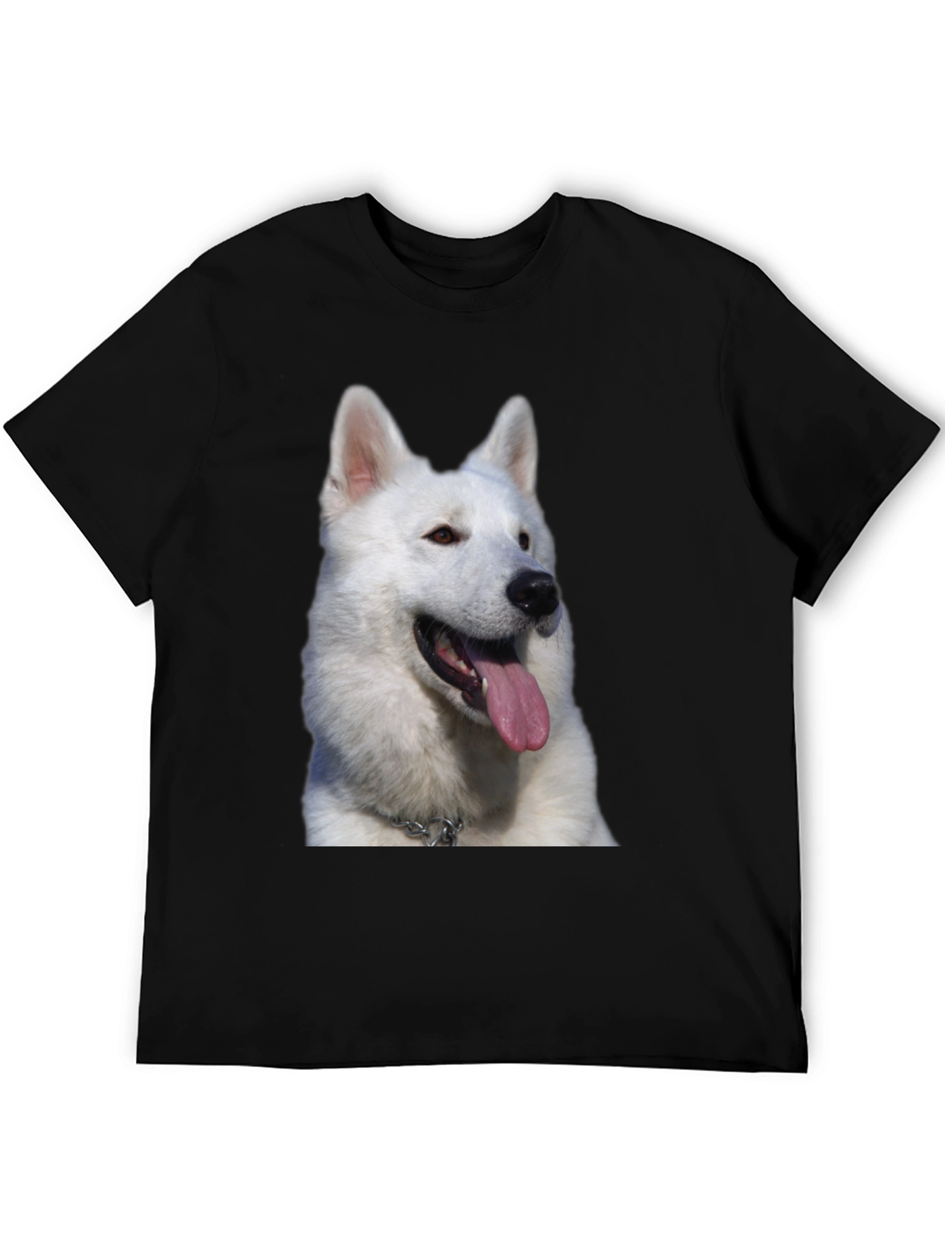 Dog Graphic Tee - White Swiss Shepherd Design
