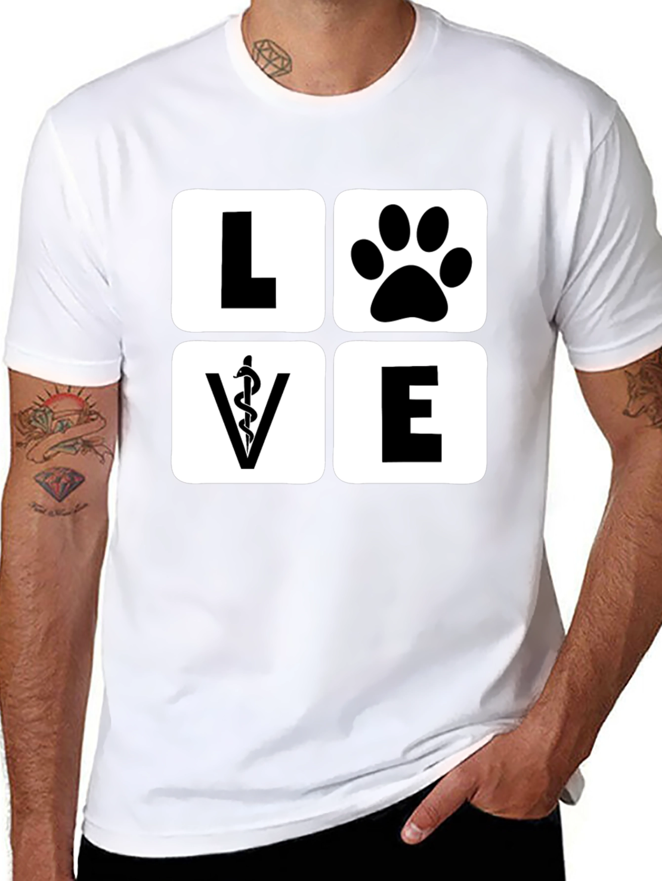 Vet Love Paw T-Shirt - Animal Doctor Tee