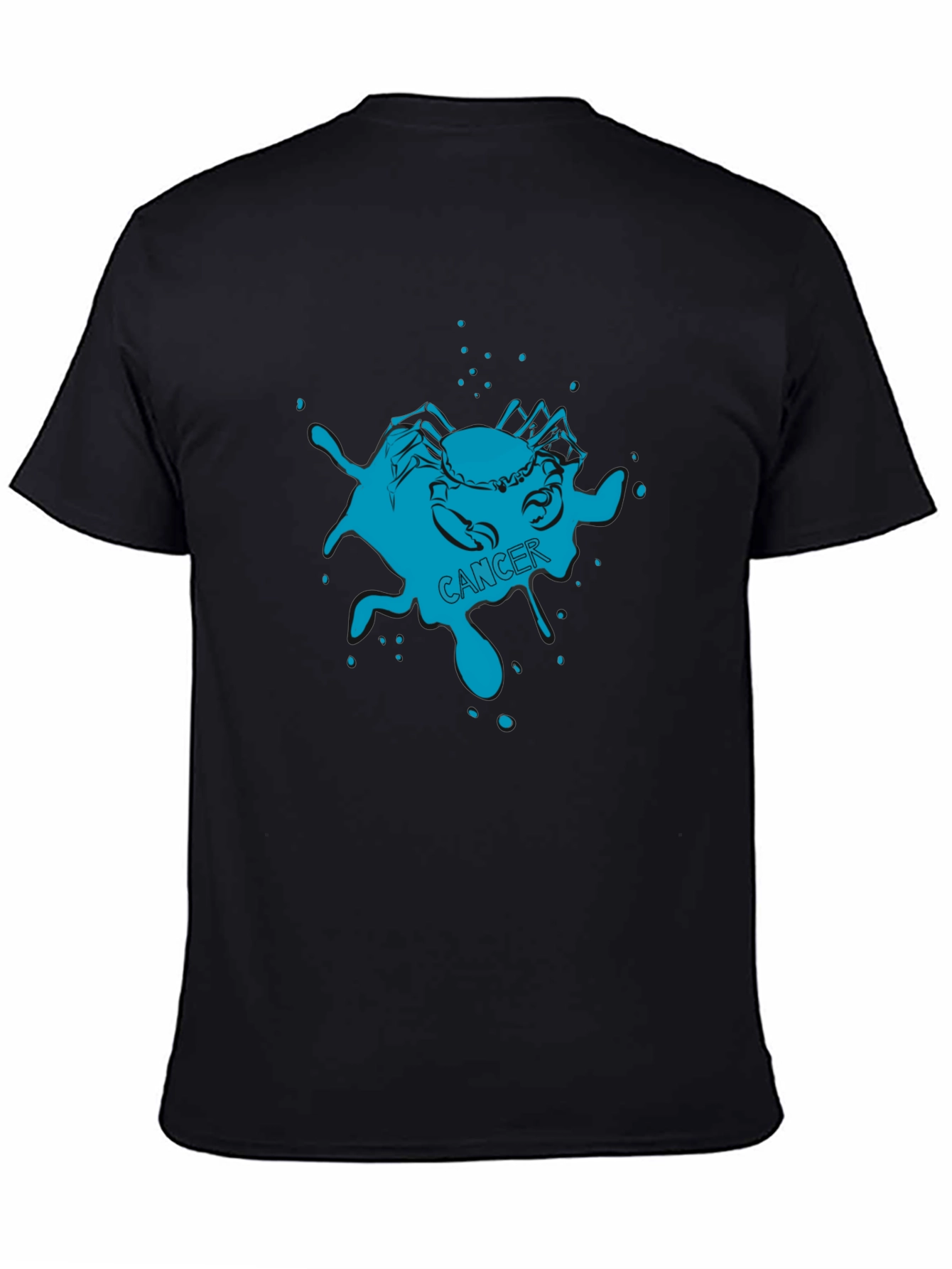 Cancer Zodiac T-Shirt - Black Graphic Tee