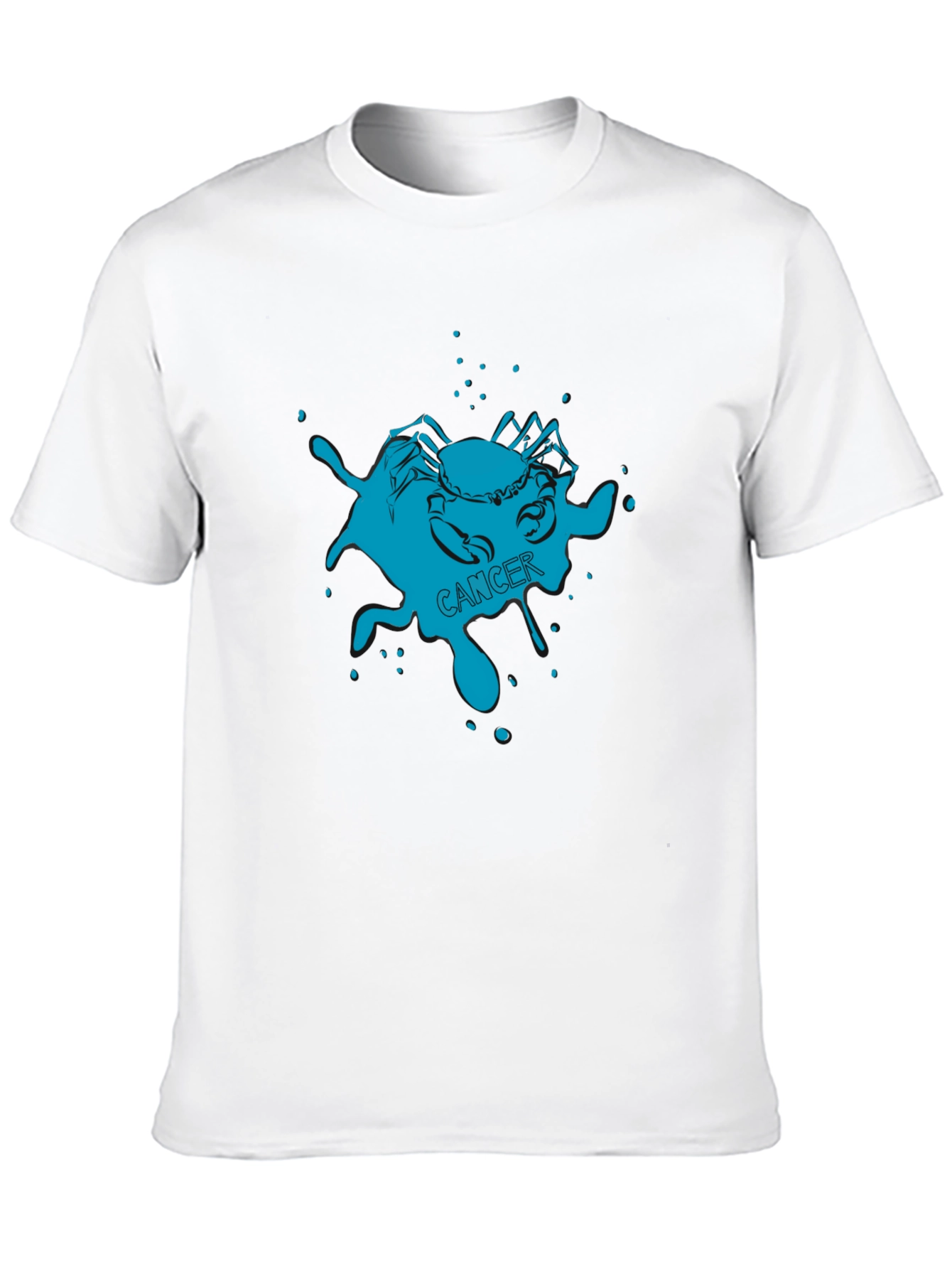 Cancer Zodiac T-Shirt - Black Graphic Tee