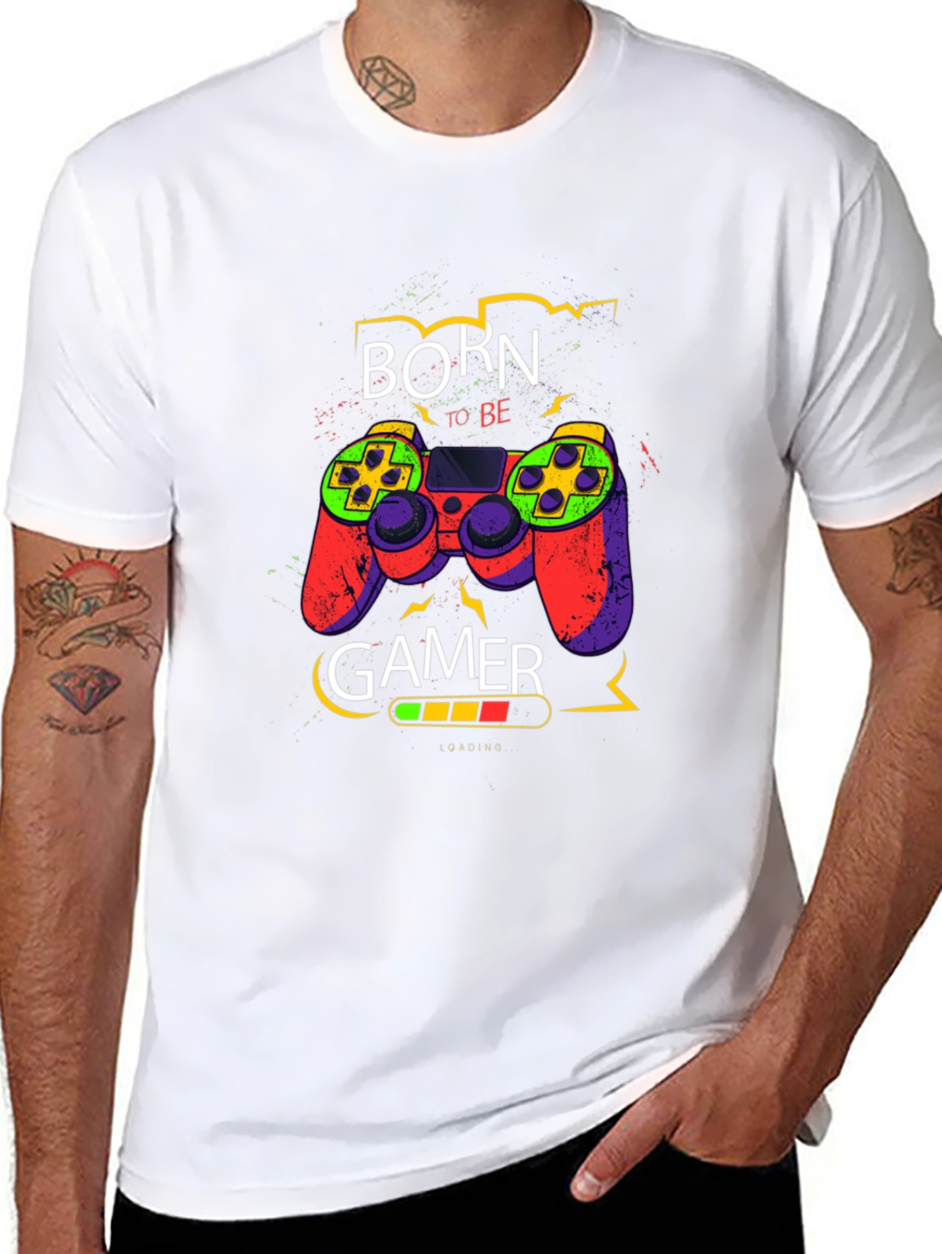 Born to Be Gamer - Graphic Print T-Shirt