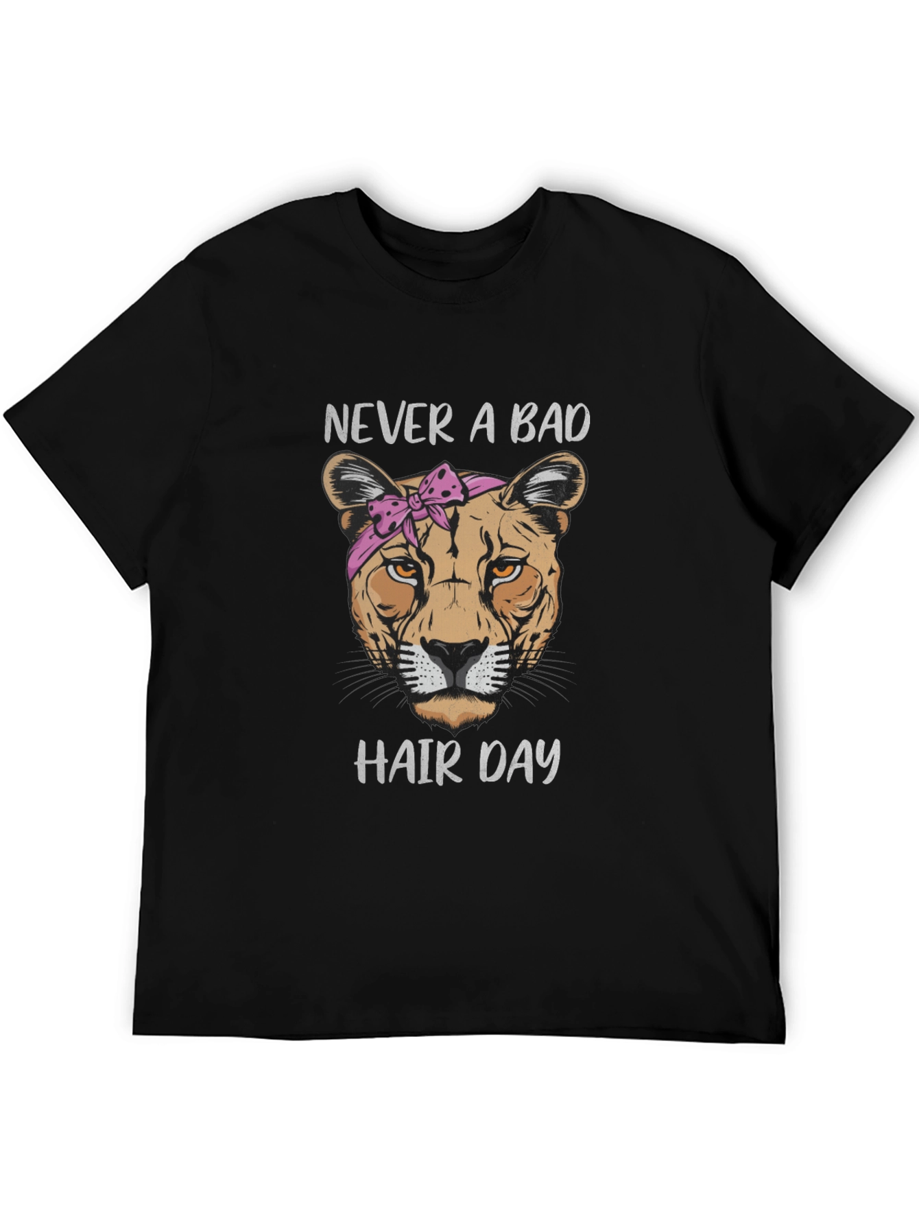 Never A Bad Hair Day Lion Graphic Tee