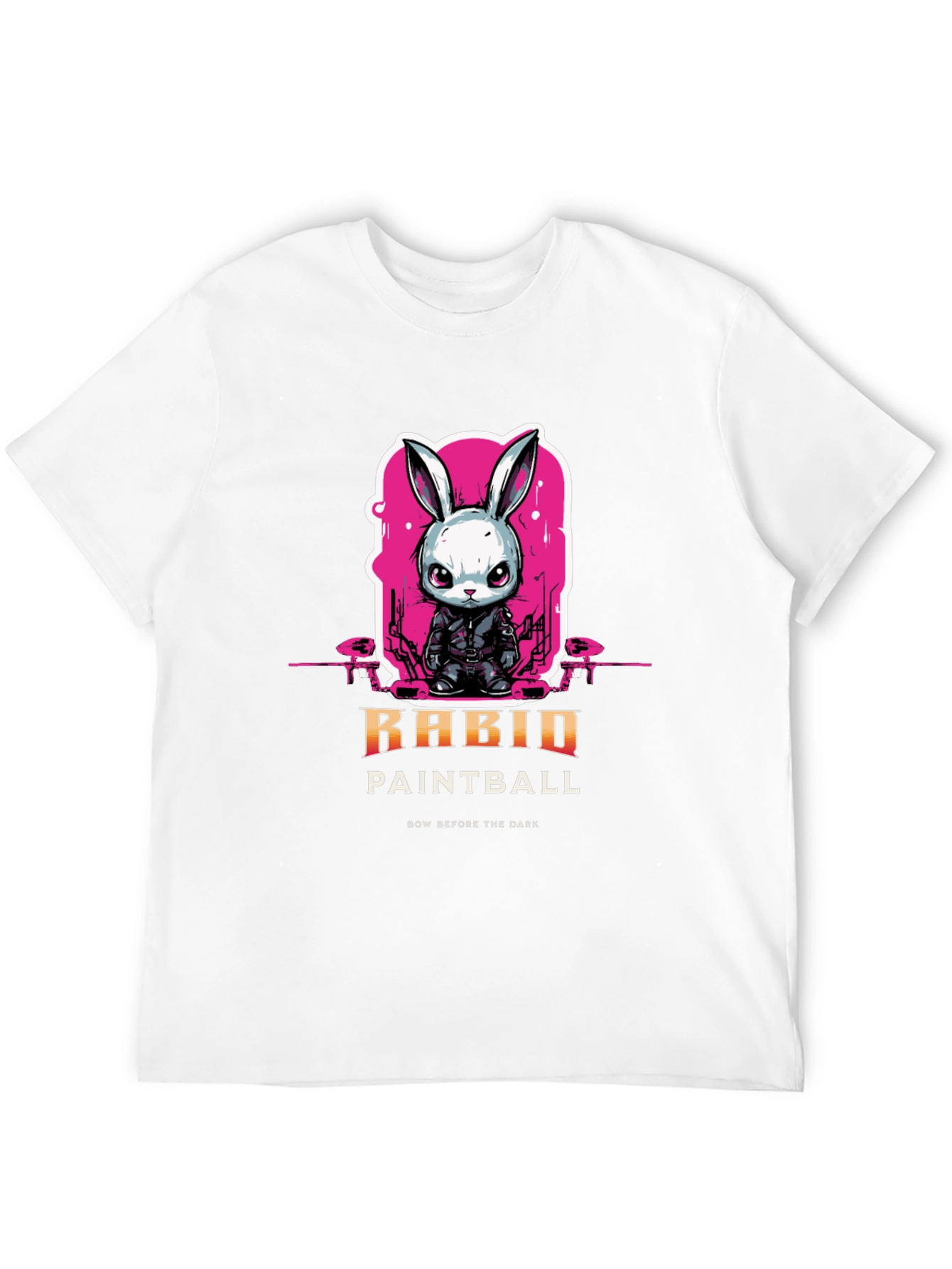 Rabid Paintball T-Shirt: Dark Rabbit Design
