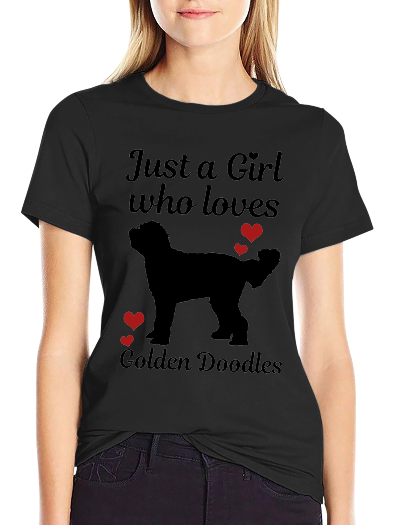 Girl Who Loves Golden Doodles T-Shirt