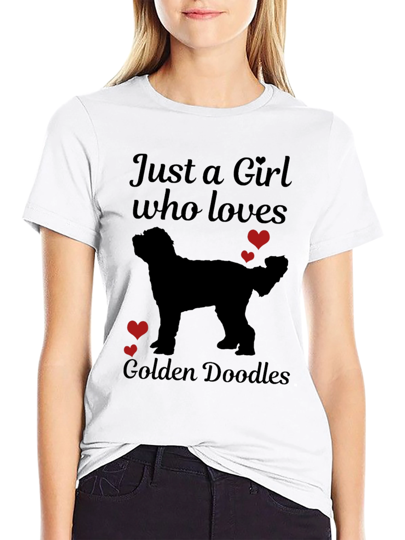 Girl Who Loves Golden Doodles T-Shirt