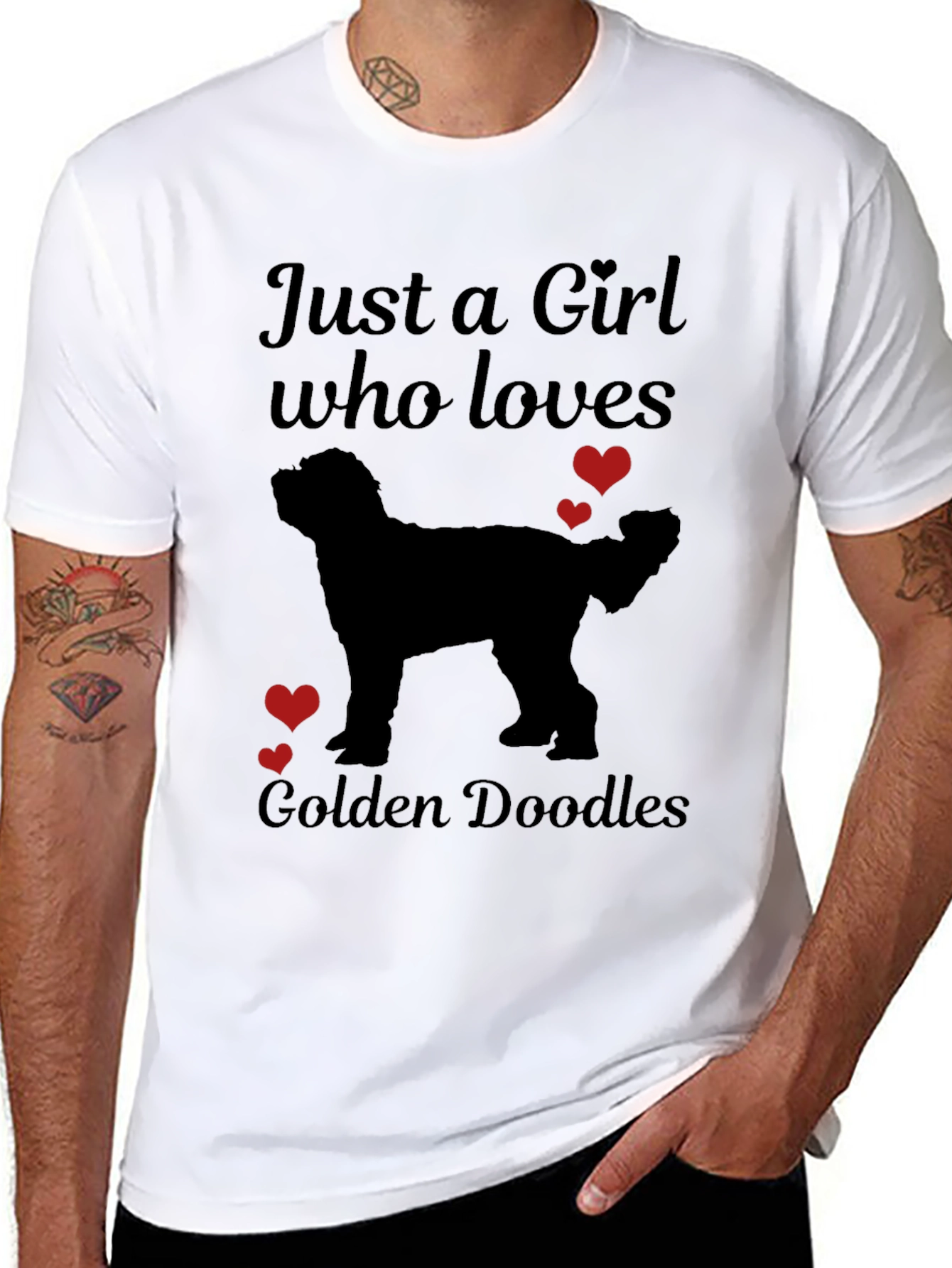 Girl Who Loves Golden Doodles T-Shirt