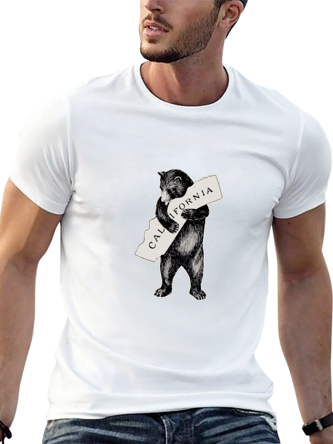 California Bear Graphic T-Shirt - Classic Black Tee