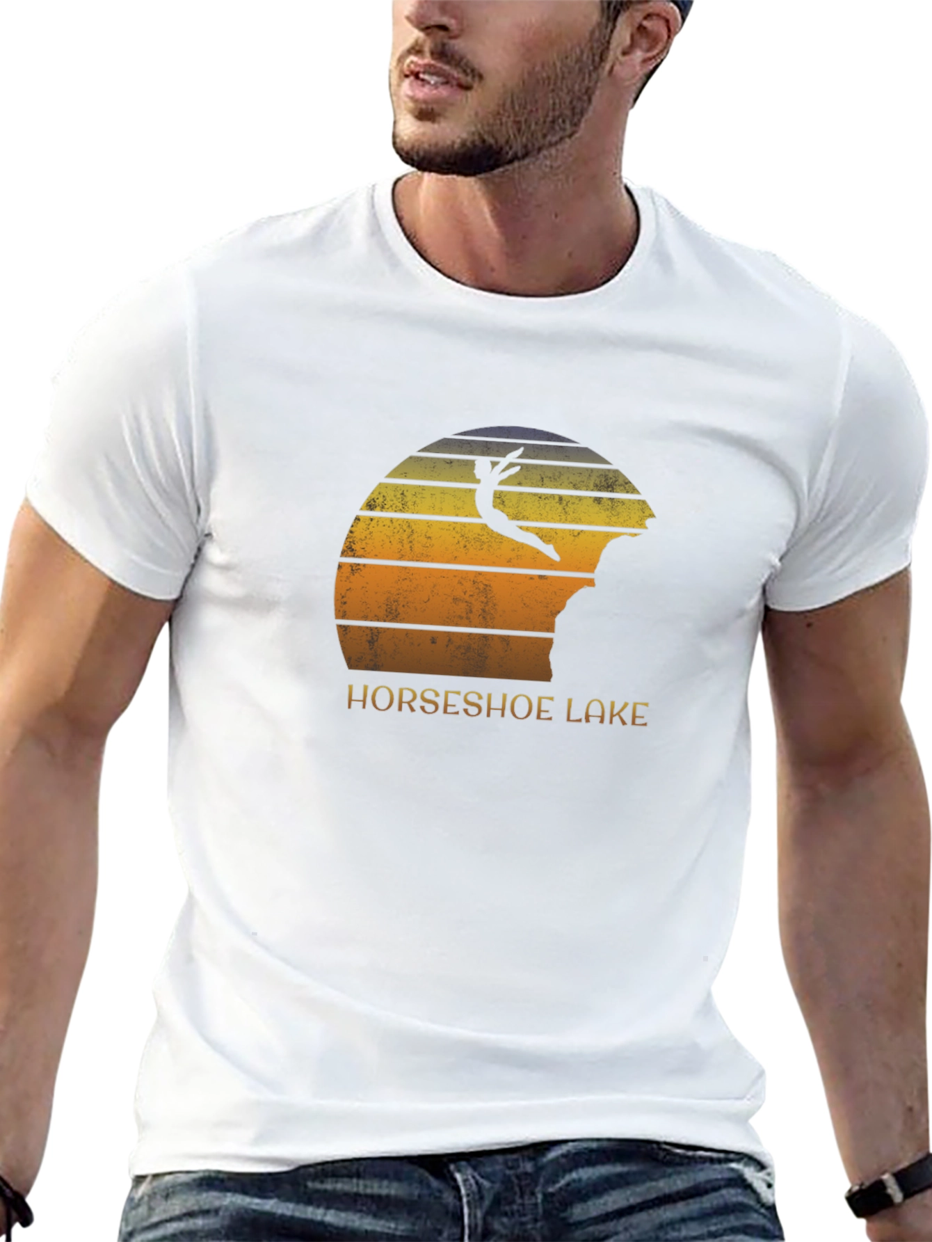 Horseshoe Lake Cliff Diver Black T-Shirt