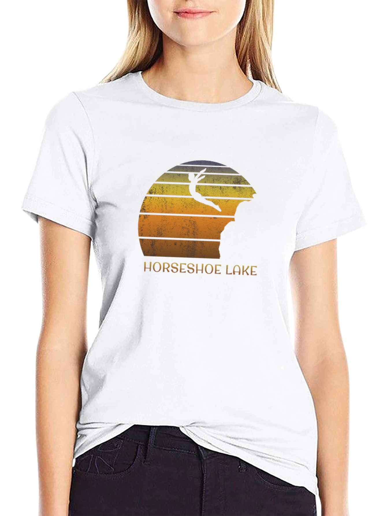 Horseshoe Lake Cliff Diver Black T-Shirt