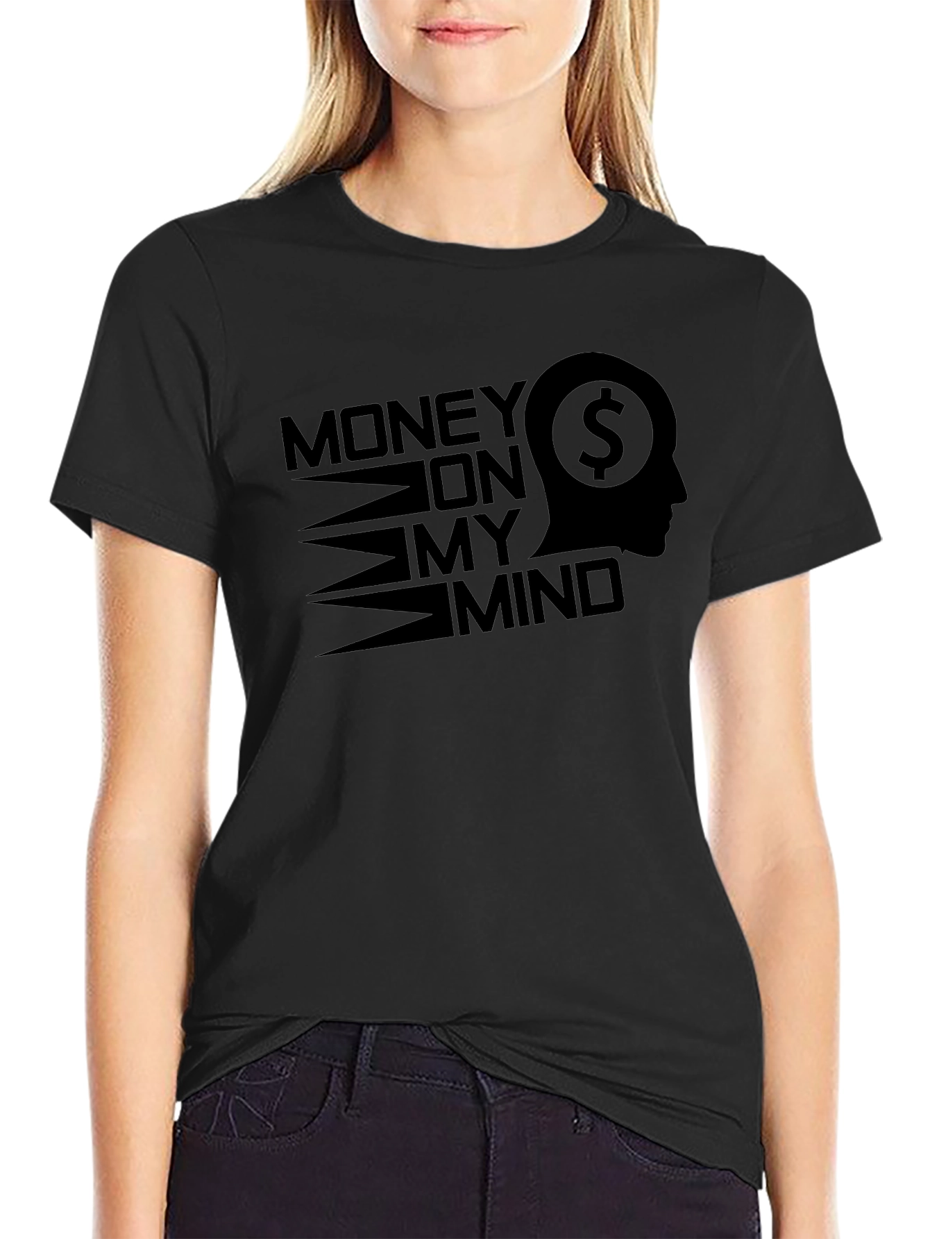 Money on My Mind Graphic Tee - Black