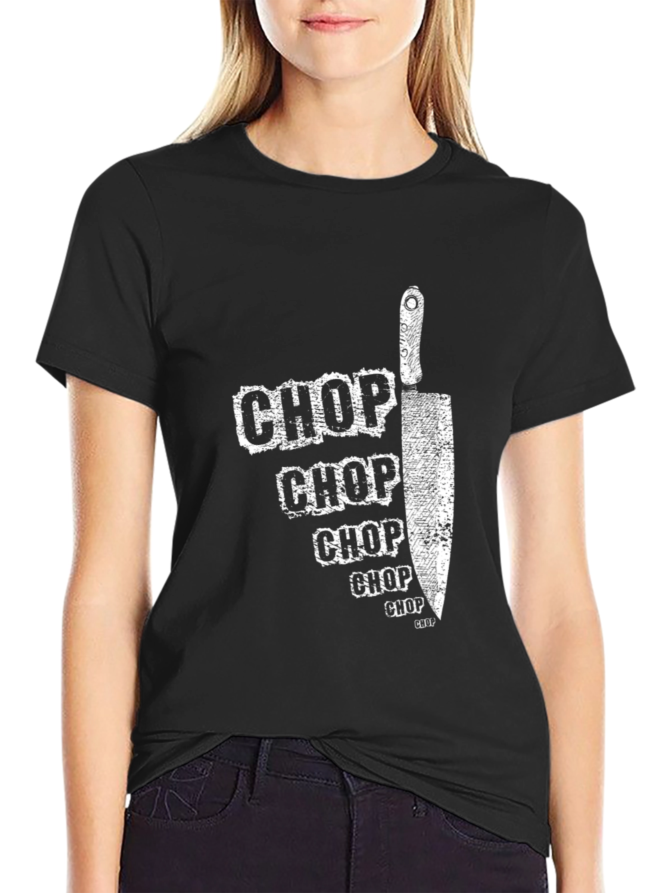Chop Graphic T-Shirt - Culinary Humor Tee
