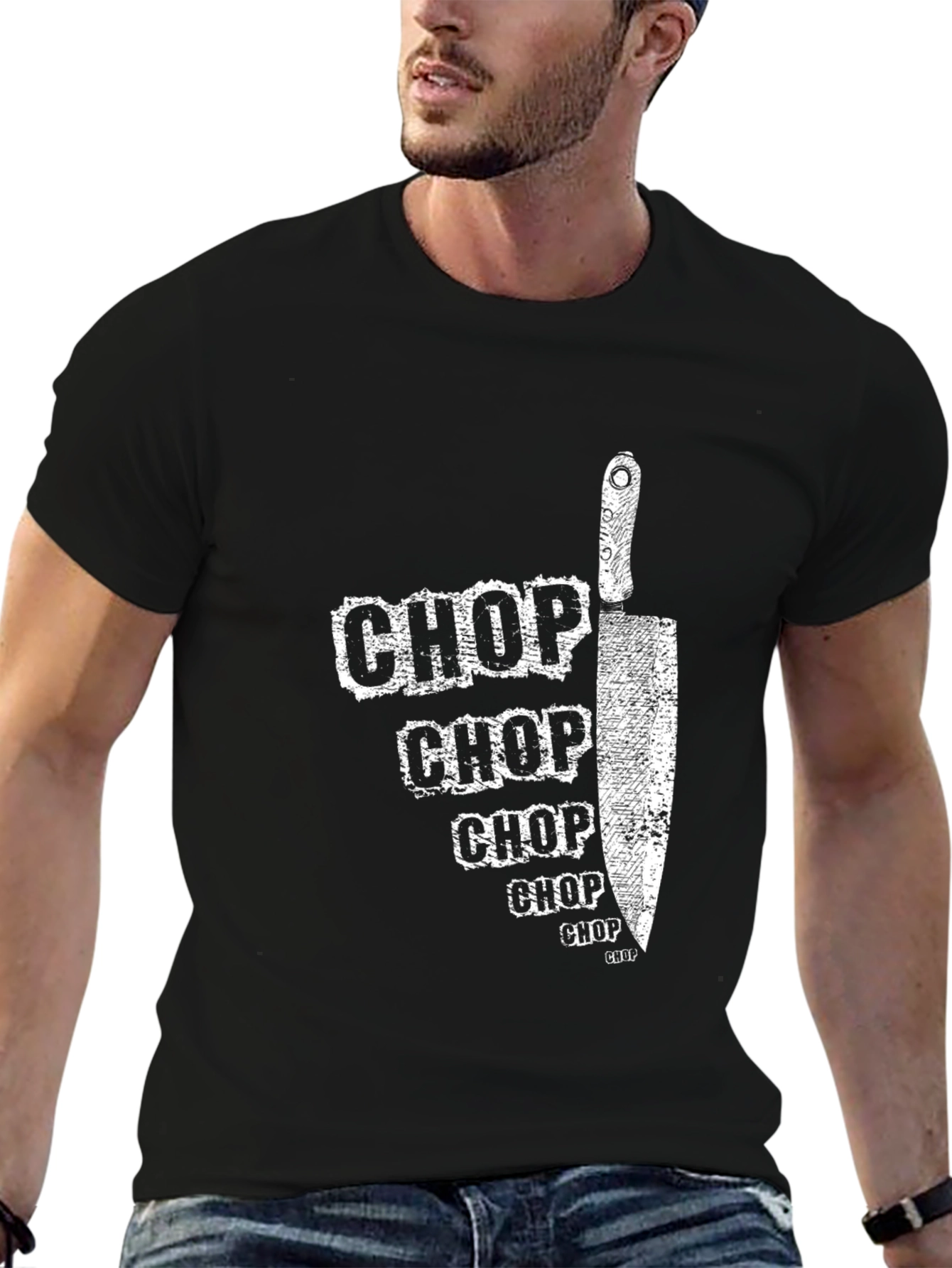Chop Graphic T-Shirt - Culinary Humor Tee