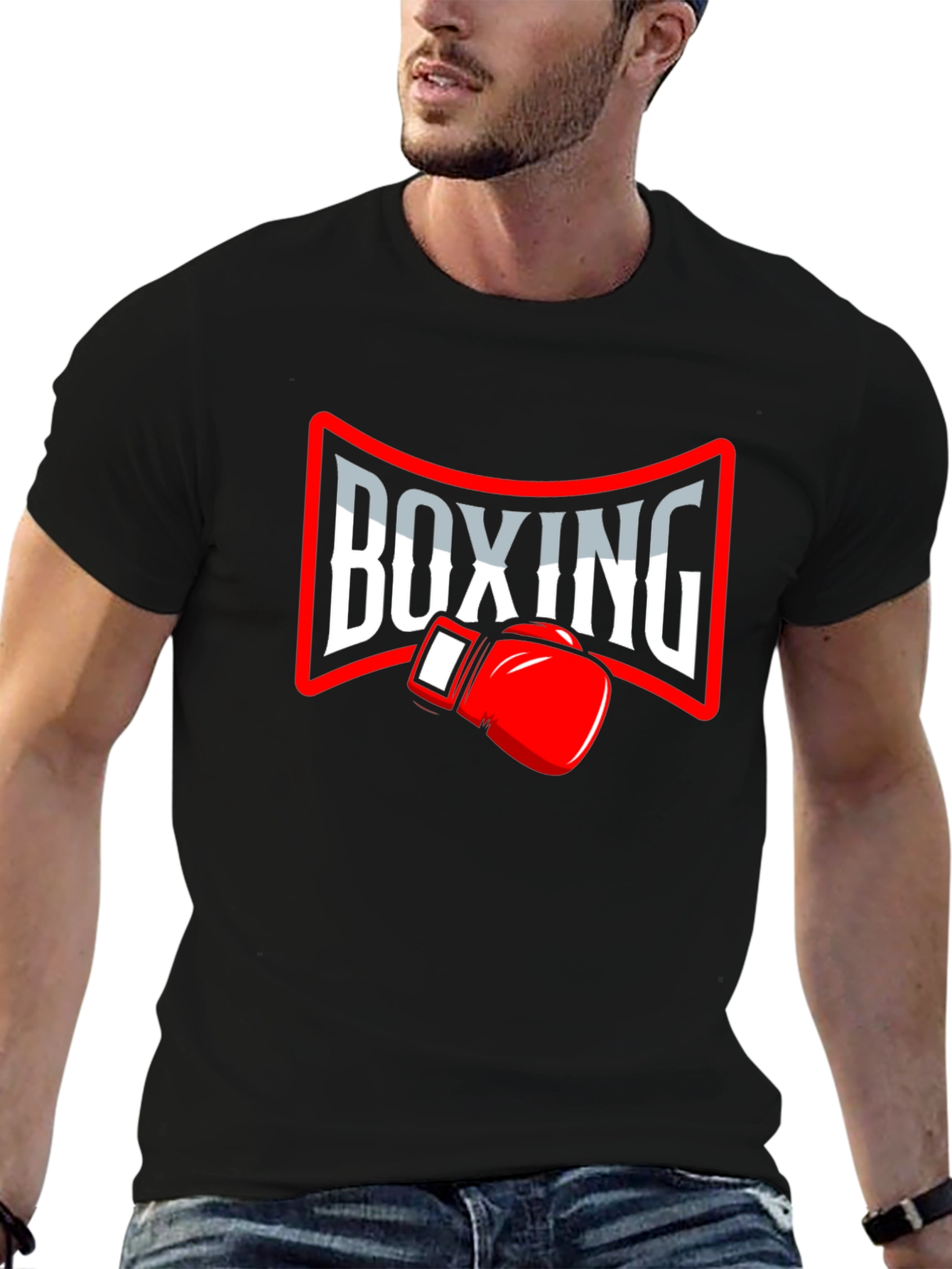 Boxing Glove Graphic Tee - Sporty Style