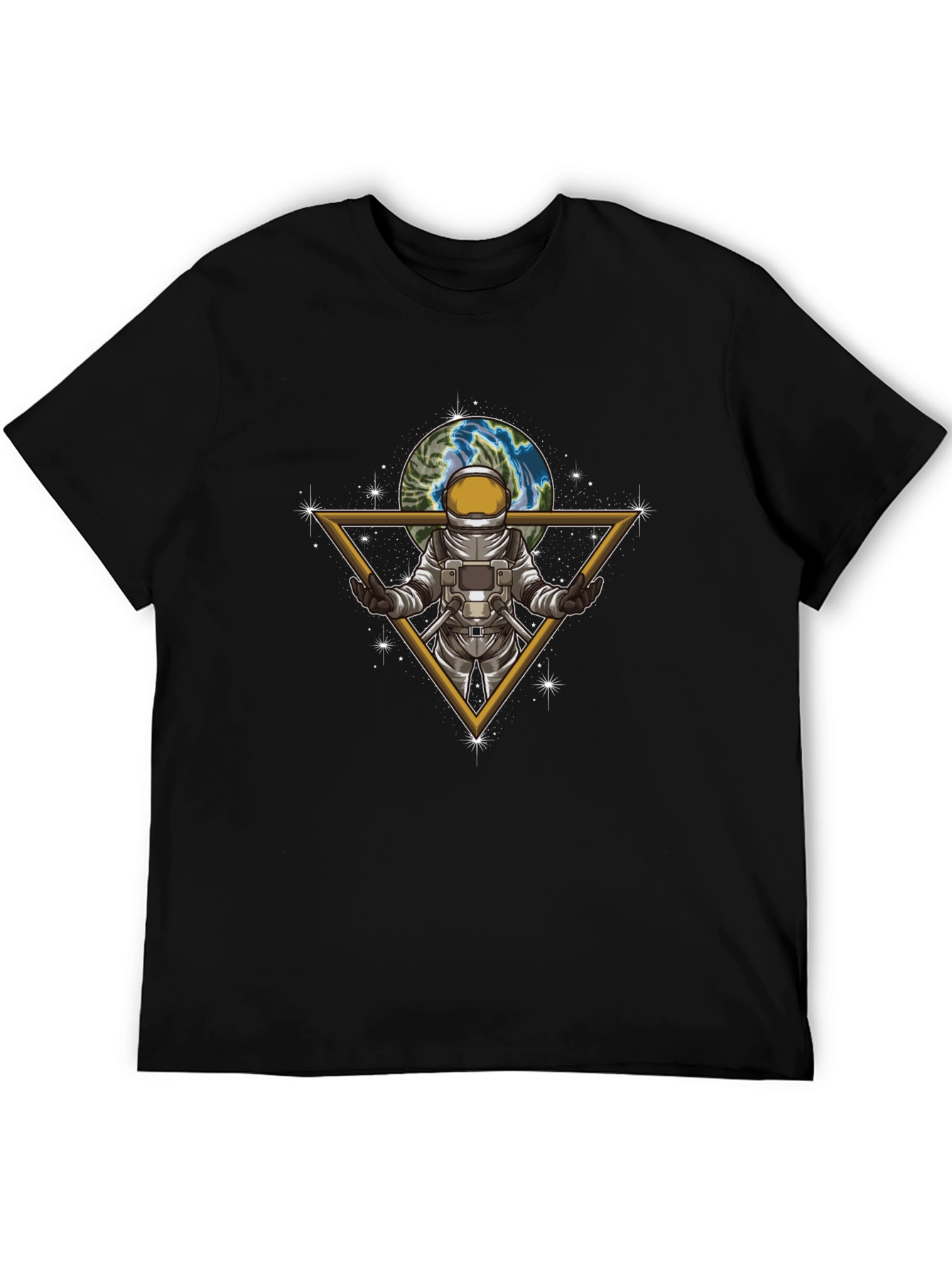 Astronaut Earth Graphic Tee - Stylish Space Design