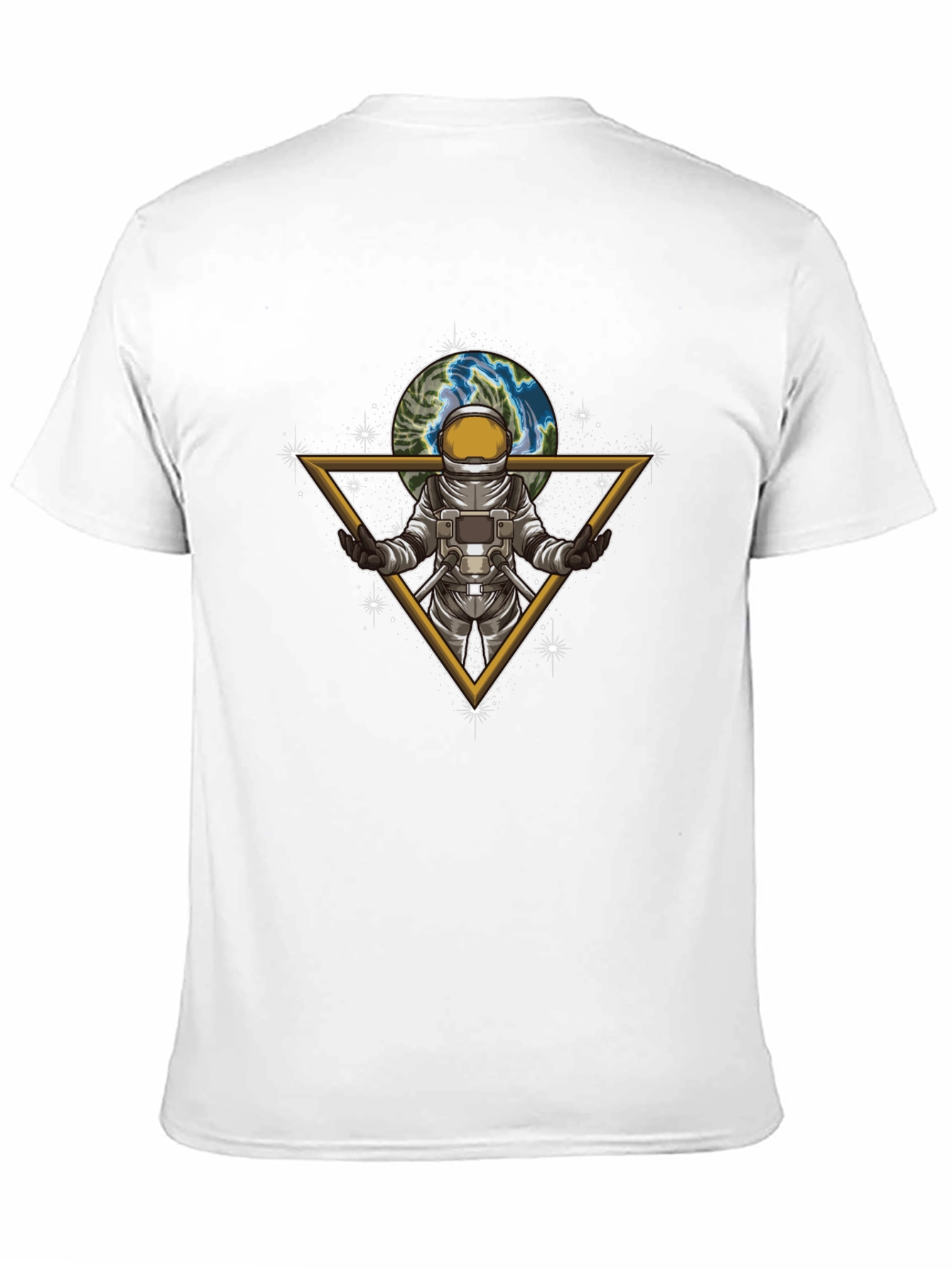 Astronaut Earth Graphic Tee - Stylish Space Design