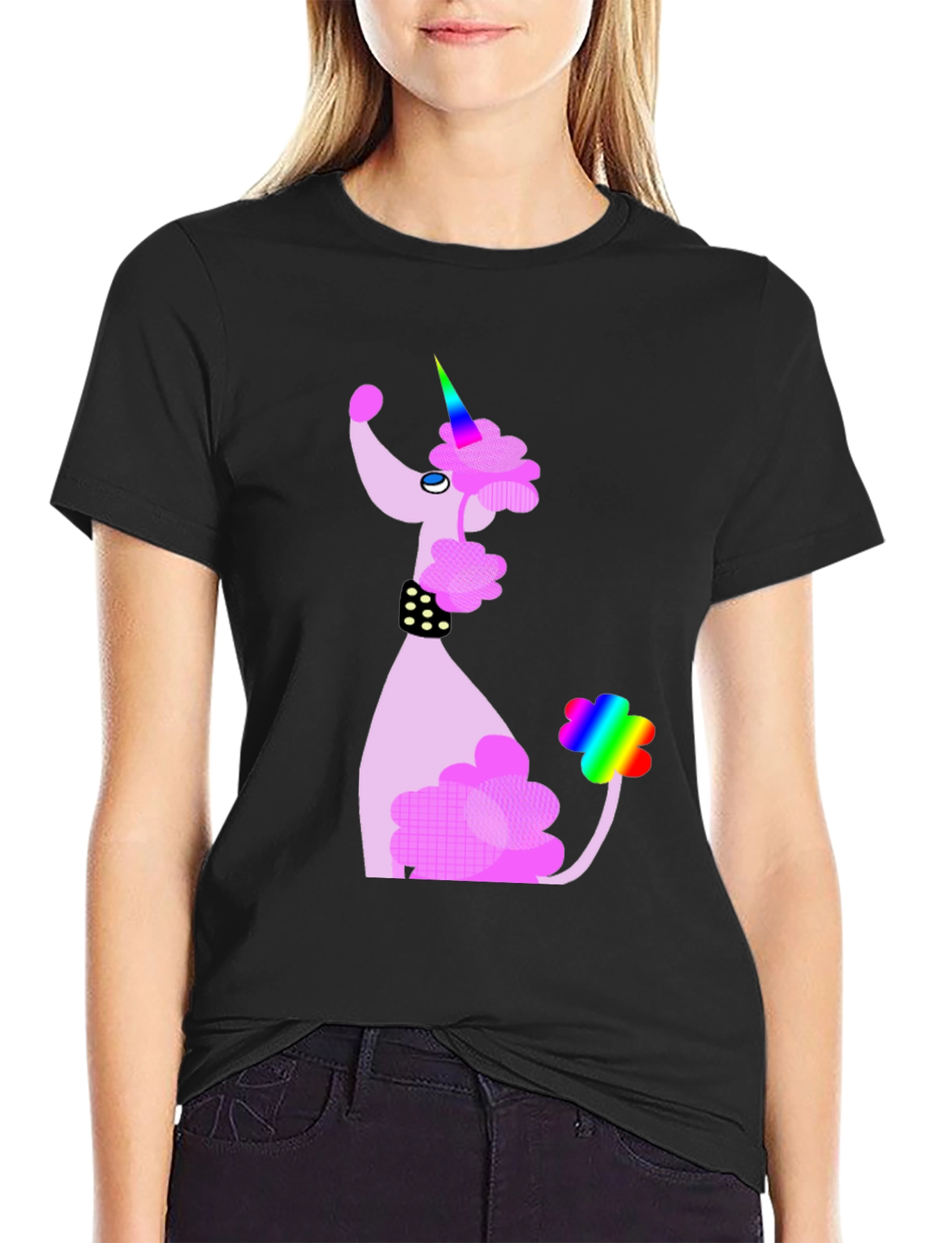Unicorn Poodle Graphic T-Shirt