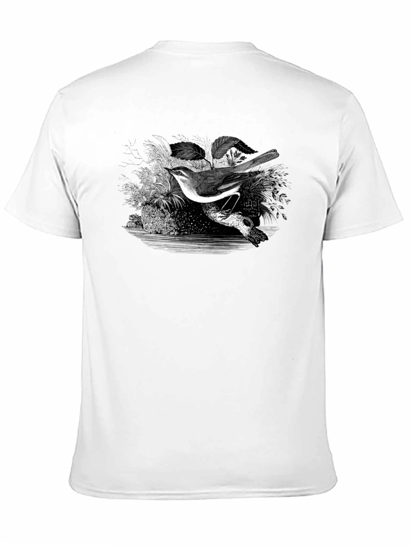 Bird Graphic Print Black T-Shirt