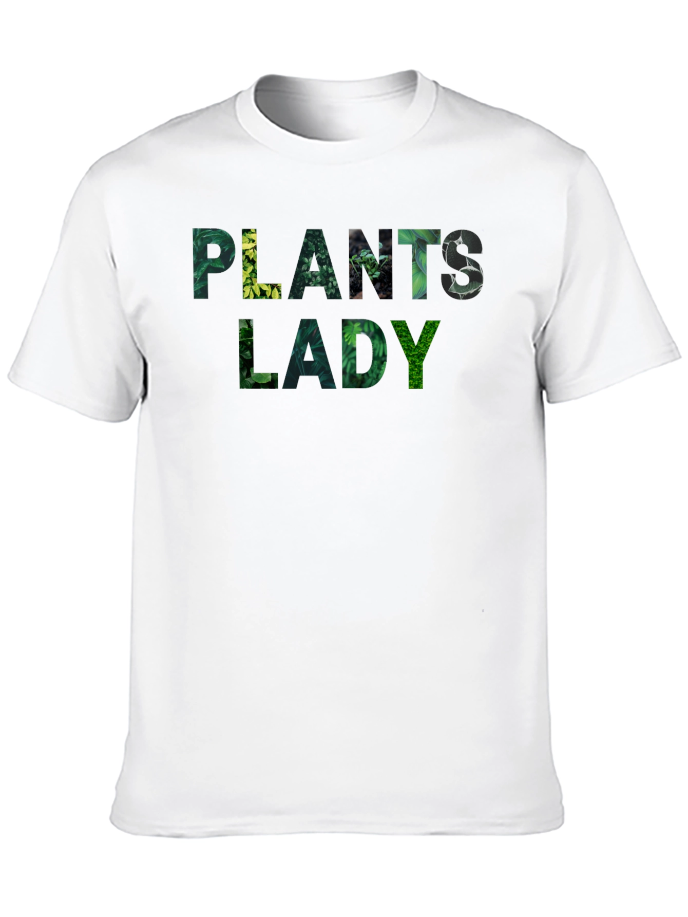 Plants Lady T-Shirt - Botanical Green Text