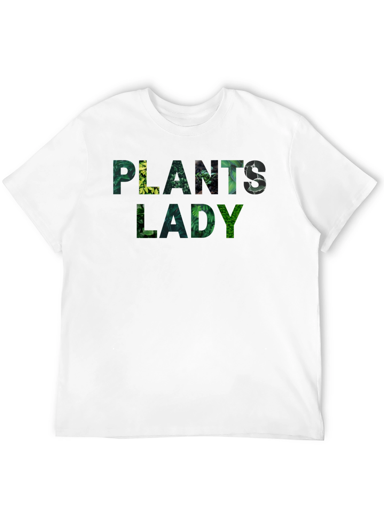 Plants Lady T-Shirt - Botanical Green Text