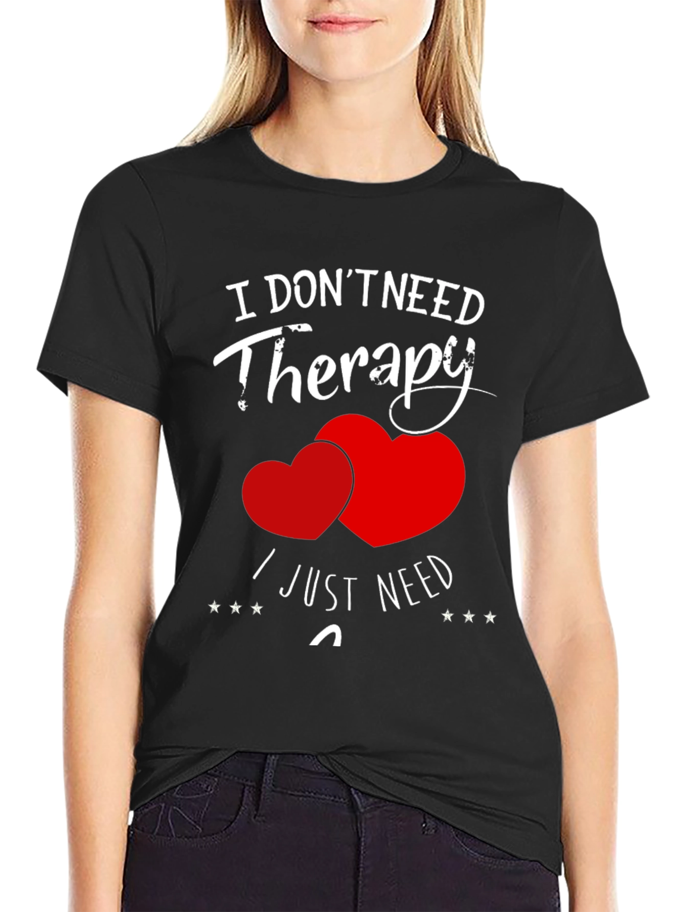 Funny Therapy Heart Graphic T-Shirt