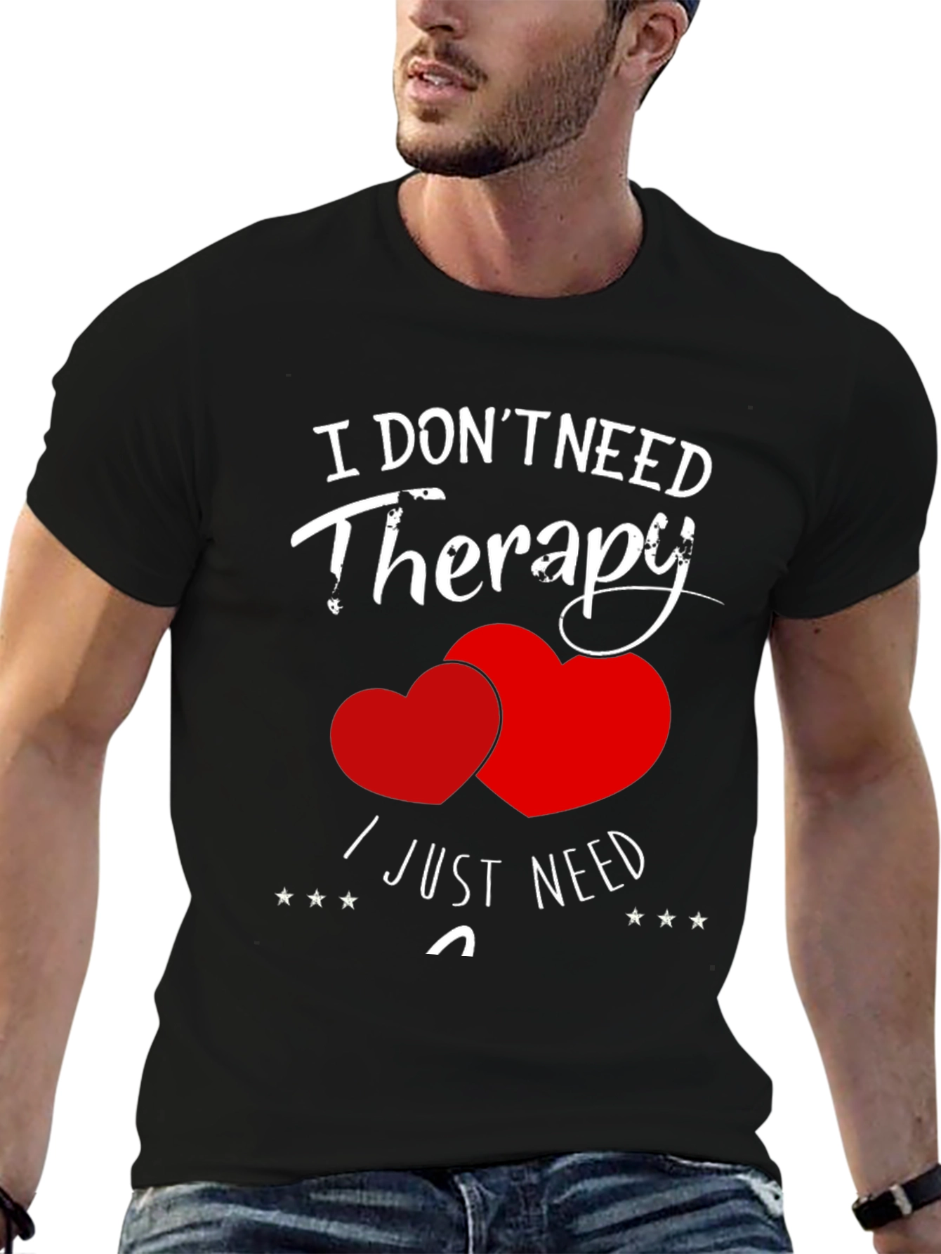 Funny Therapy Heart Graphic T-Shirt