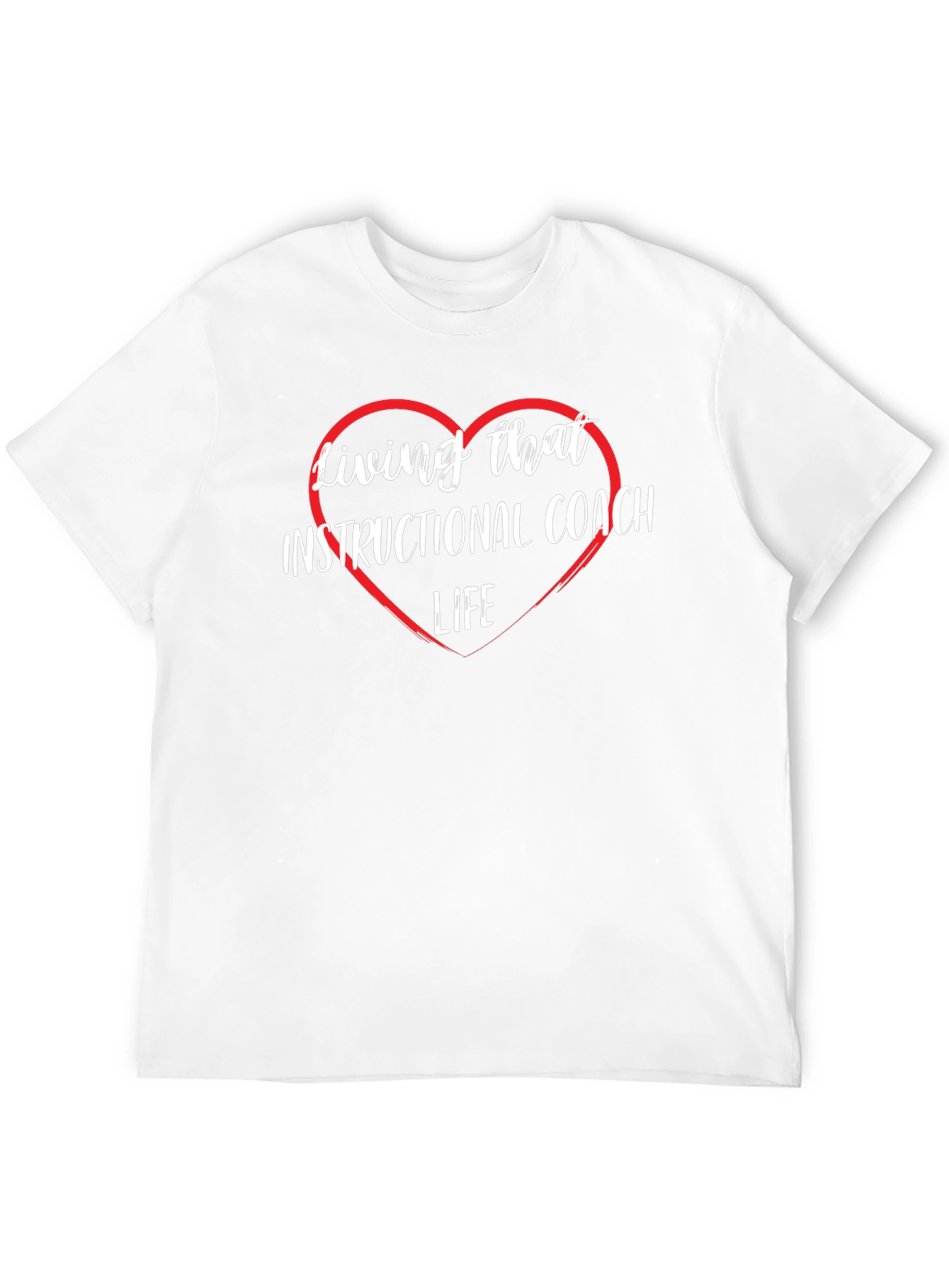 Instructional Coach Heart Graphic T-Shirt