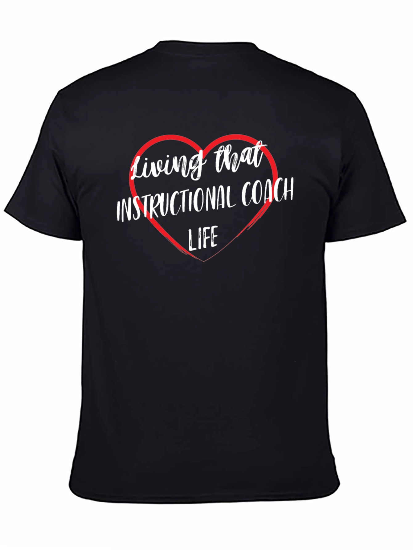 Instructional Coach Heart Graphic T-Shirt