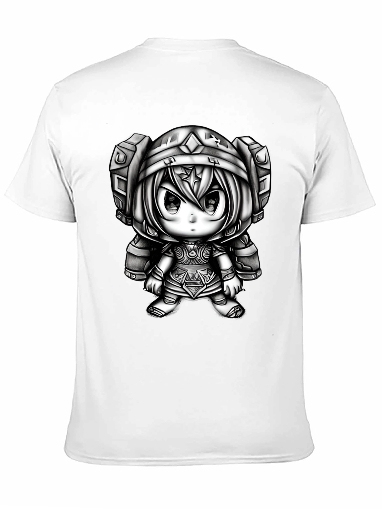Anime Character Graphic Tee - Black
