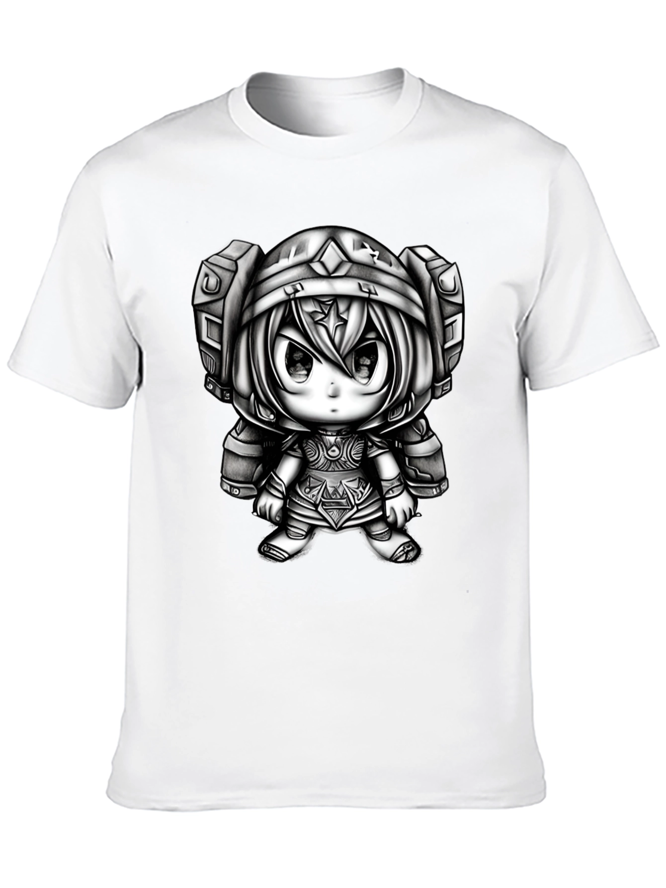 Anime Character Graphic Tee - Black