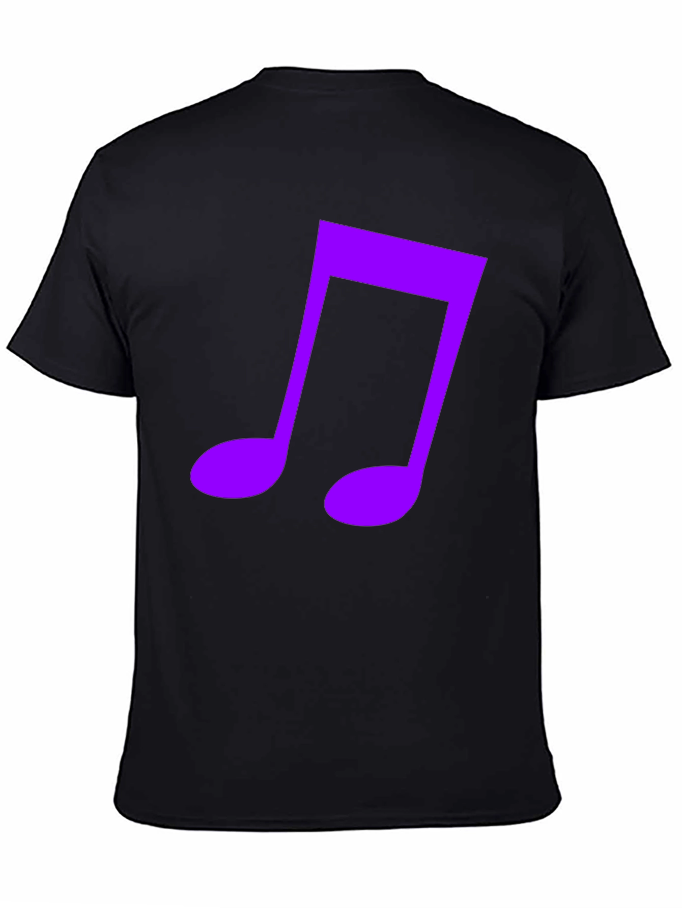 Music Note Graphic Tee - Black