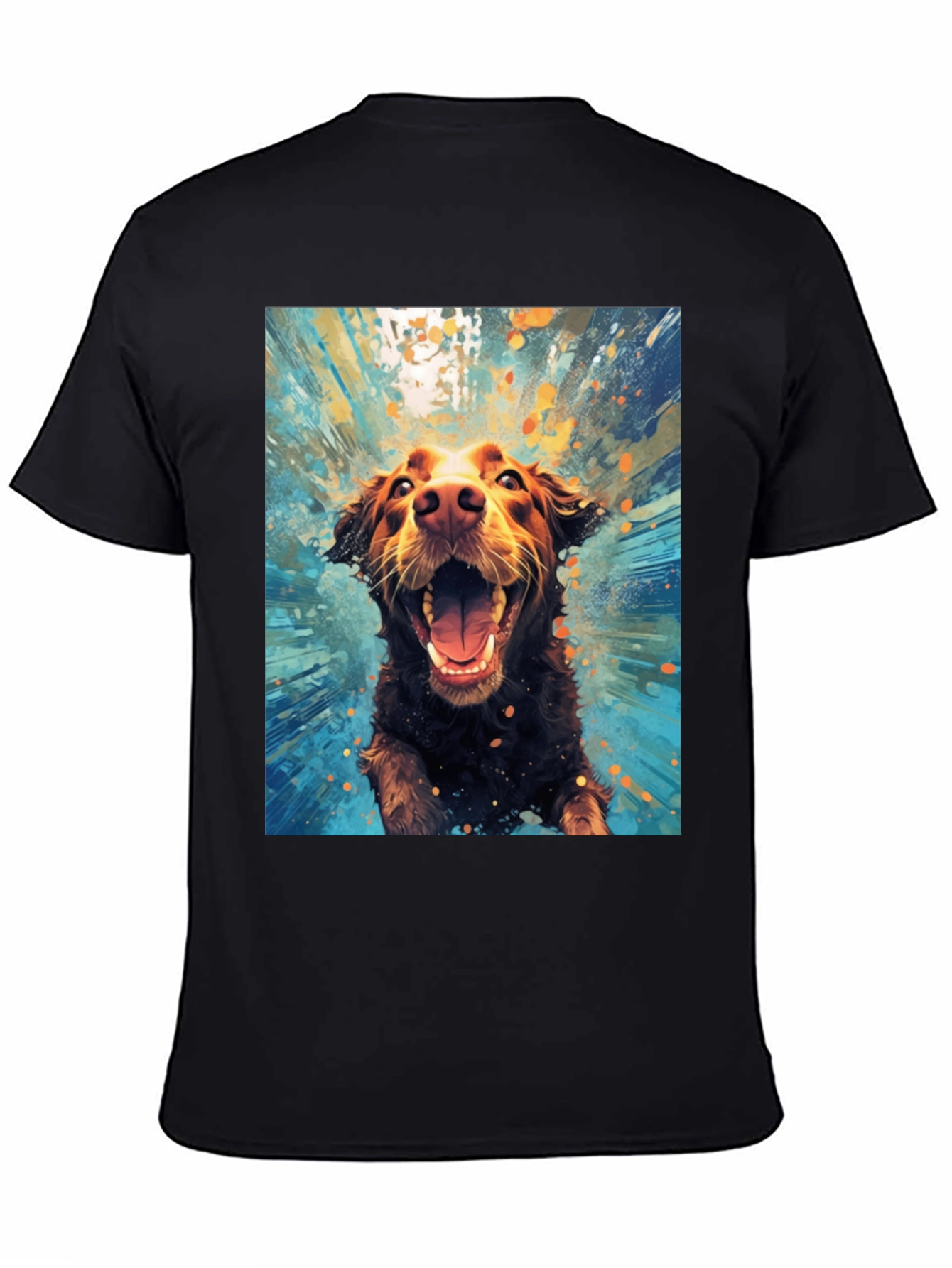 Dog in Water T-Shirt Fun Graphic Tee