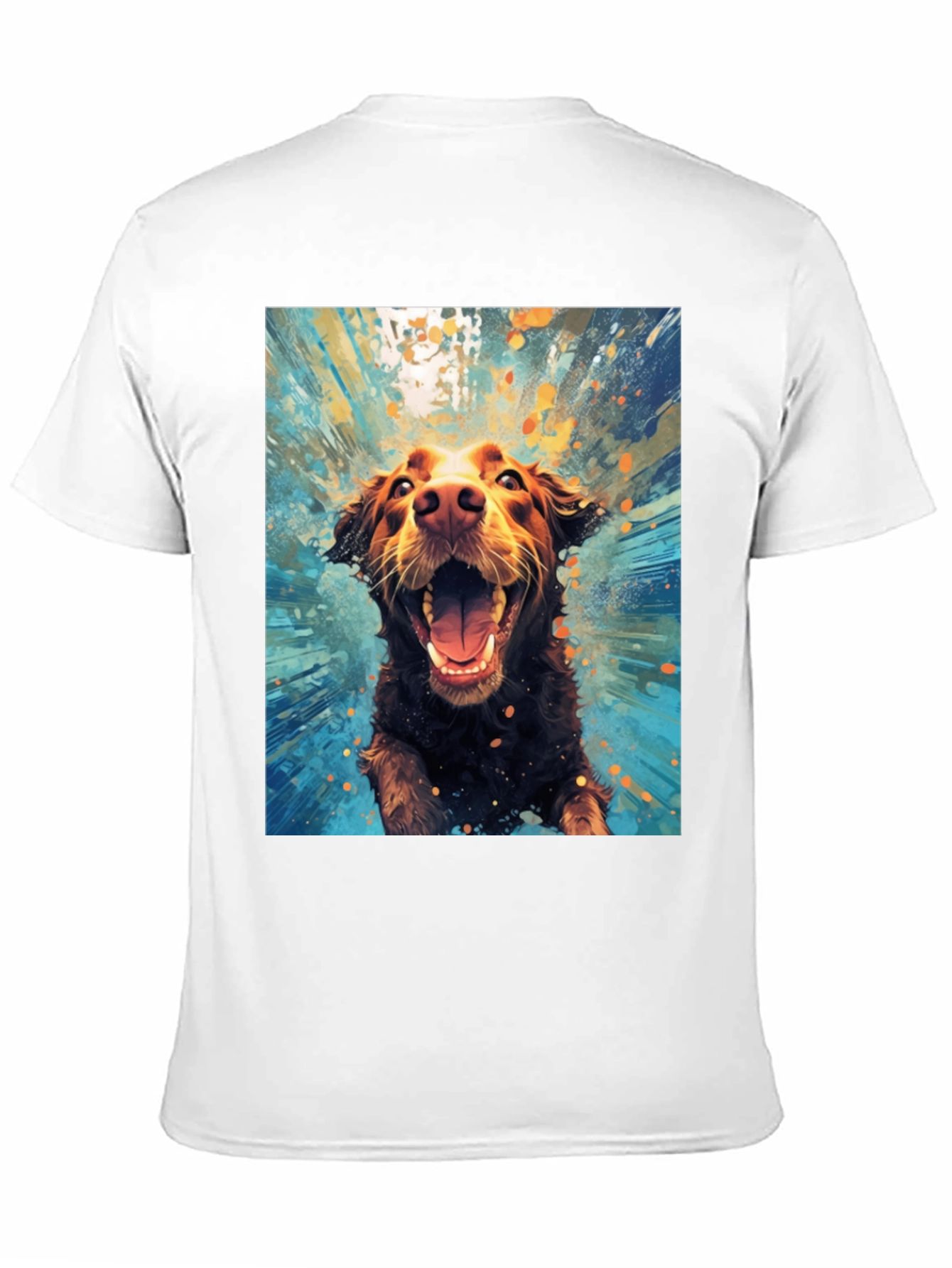 Dog in Water T-Shirt Fun Graphic Tee