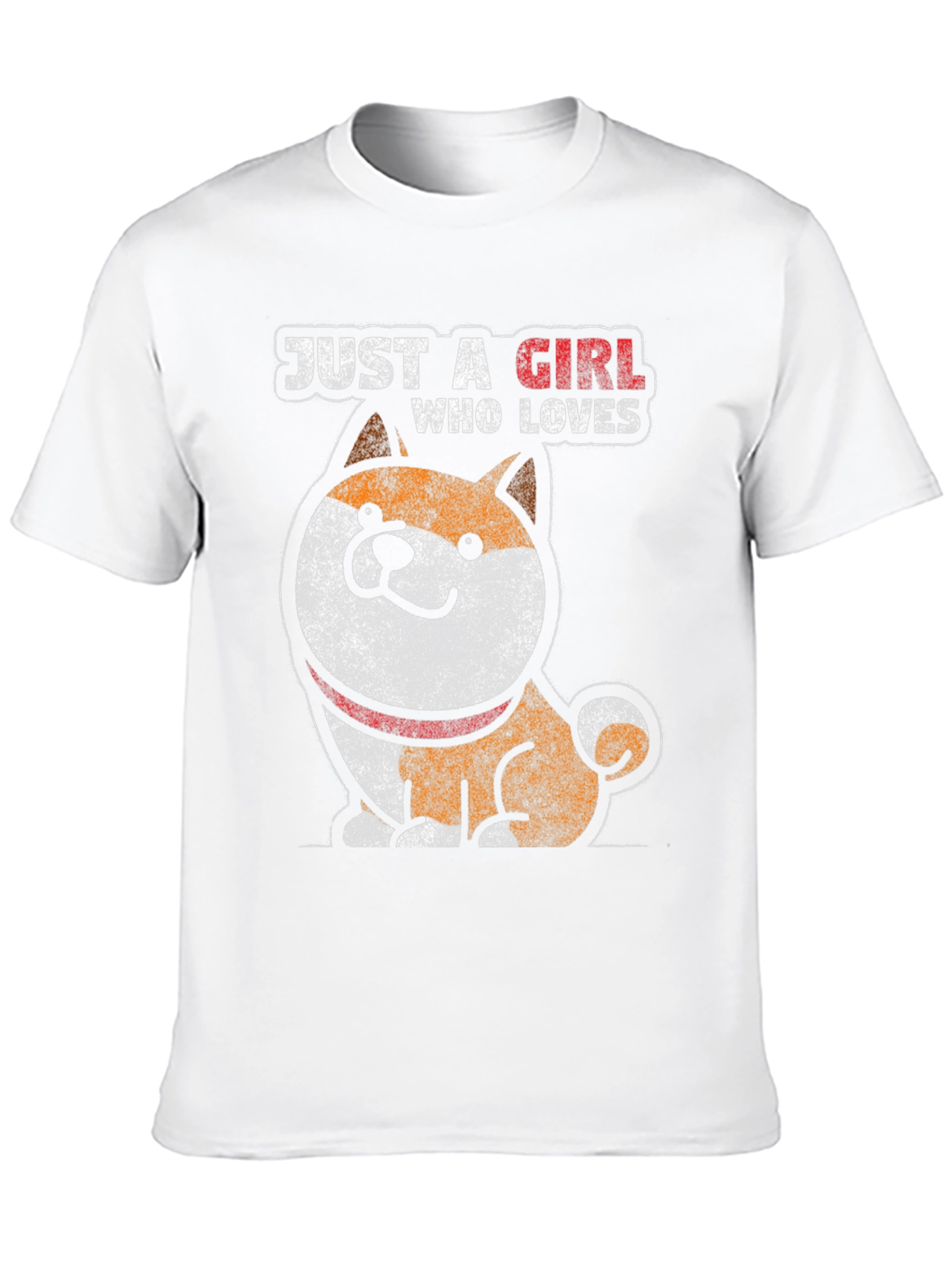 Just a Girl Who Loves Shiba Inu Black T-Shirt