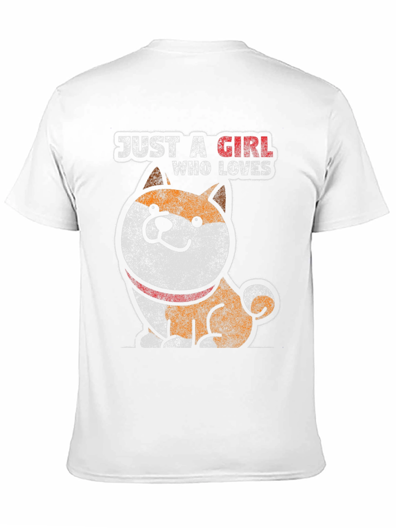 Just a Girl Who Loves Shiba Inu Black T-Shirt