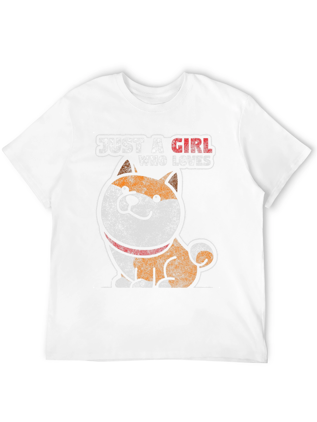 Just a Girl Who Loves Shiba Inu Black T-Shirt