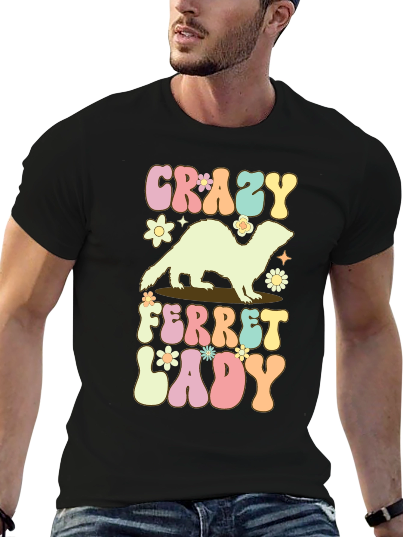 Crazy Ferret Lady Graphic Tee