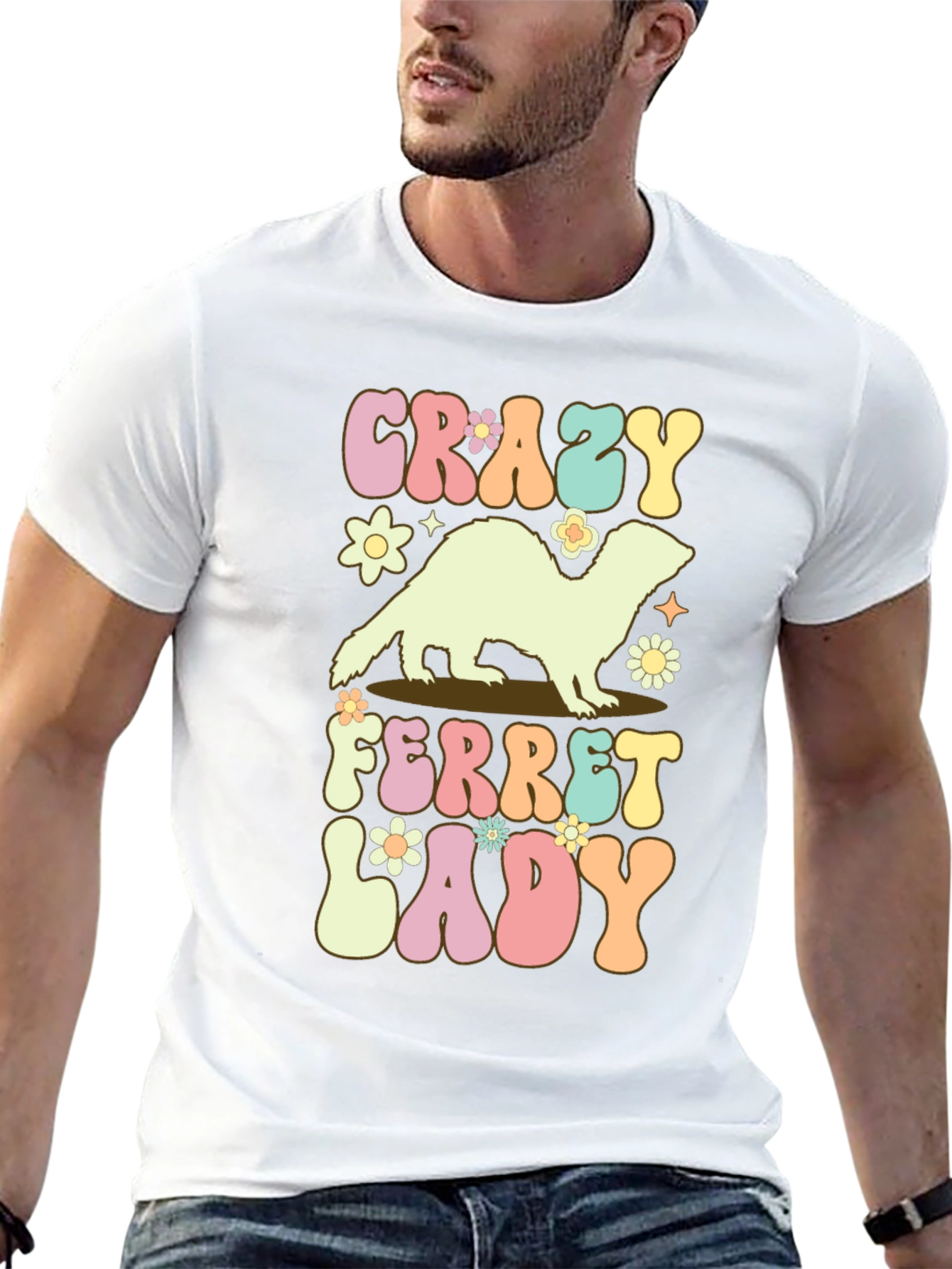 Crazy Ferret Lady Graphic Tee