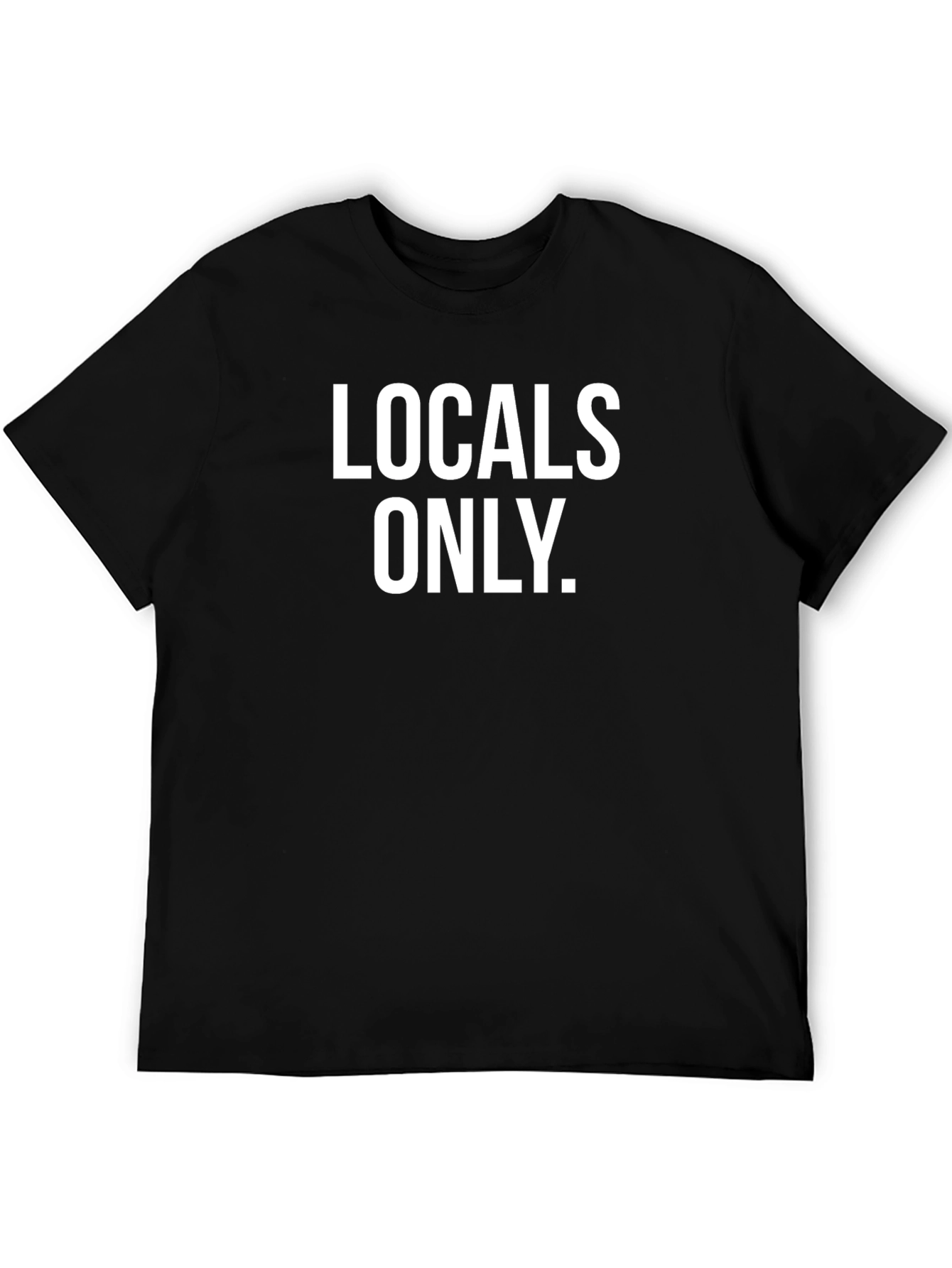 Locals Only Graphic Tee - Black Cotton T-Shirt