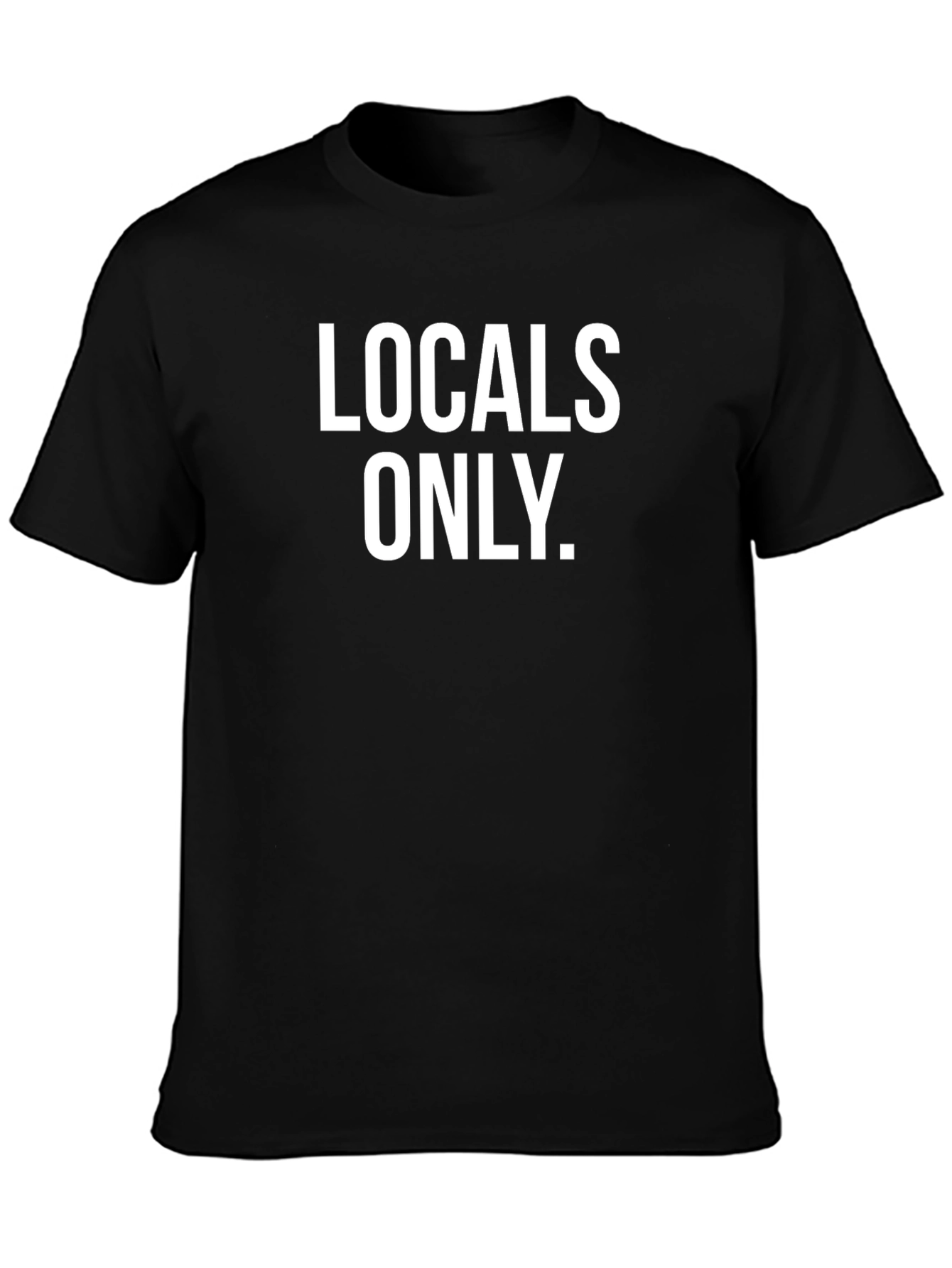 Locals Only Graphic Tee - Black Cotton T-Shirt
