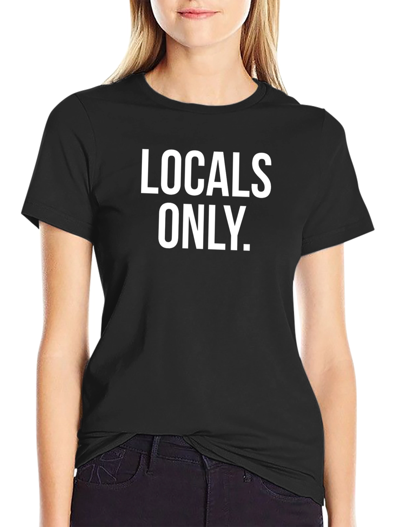 Locals Only Graphic Tee - Black Cotton T-Shirt