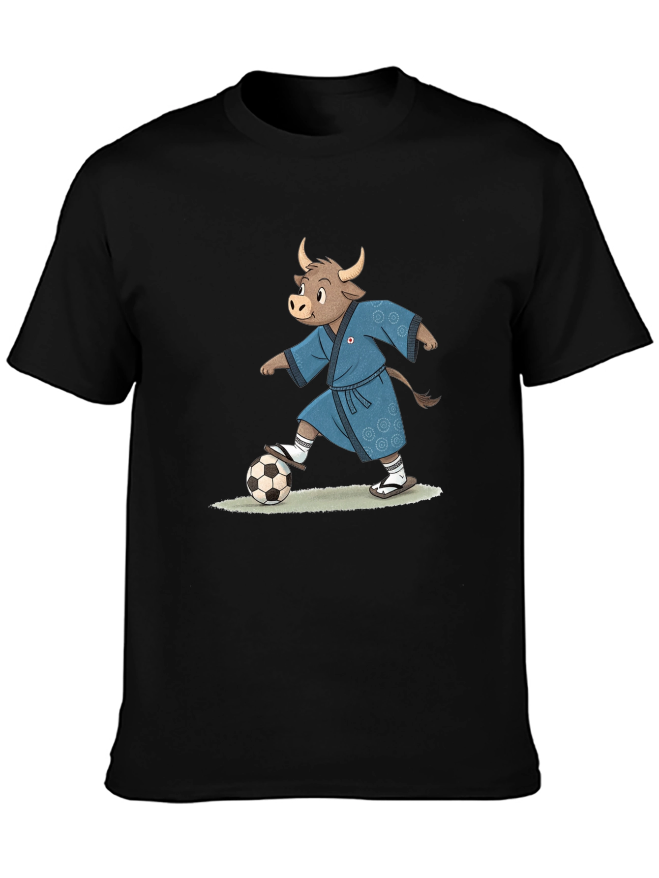 Cartoon Bull Soccer T-Shirt