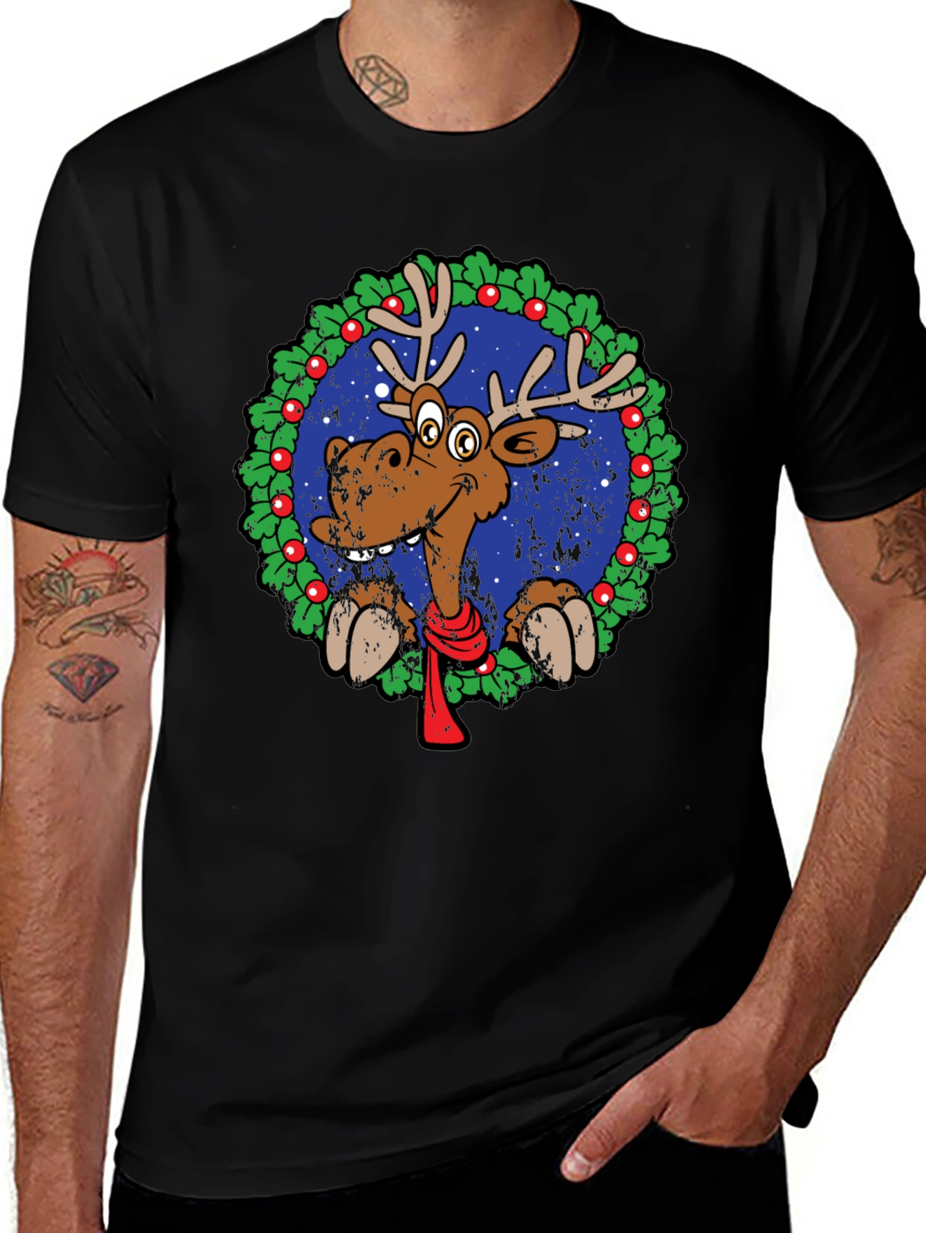 Festive Reindeer Christmas T-Shirt